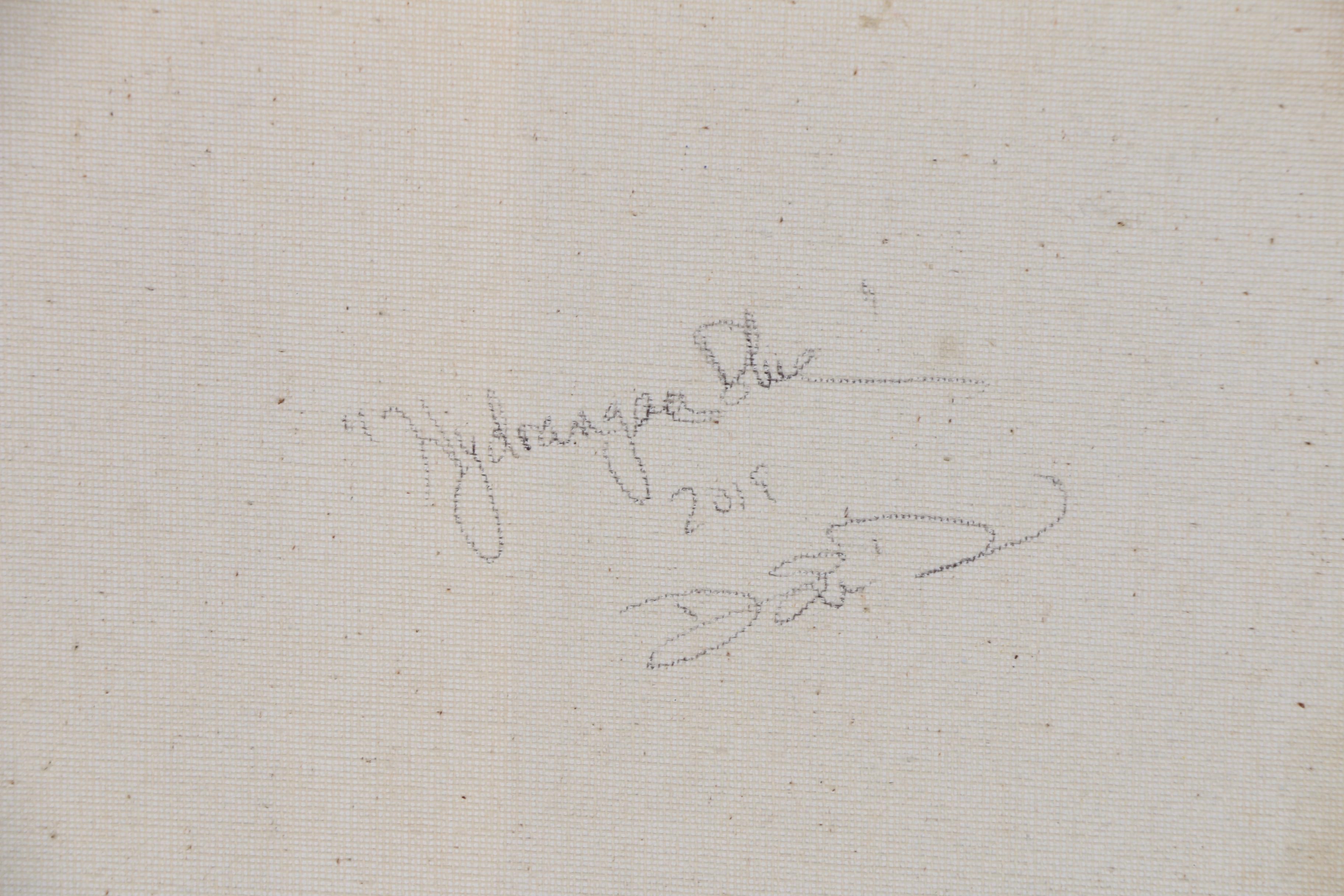 Sue Dion Acrylic Painting "Hydrangea Blue", 2019