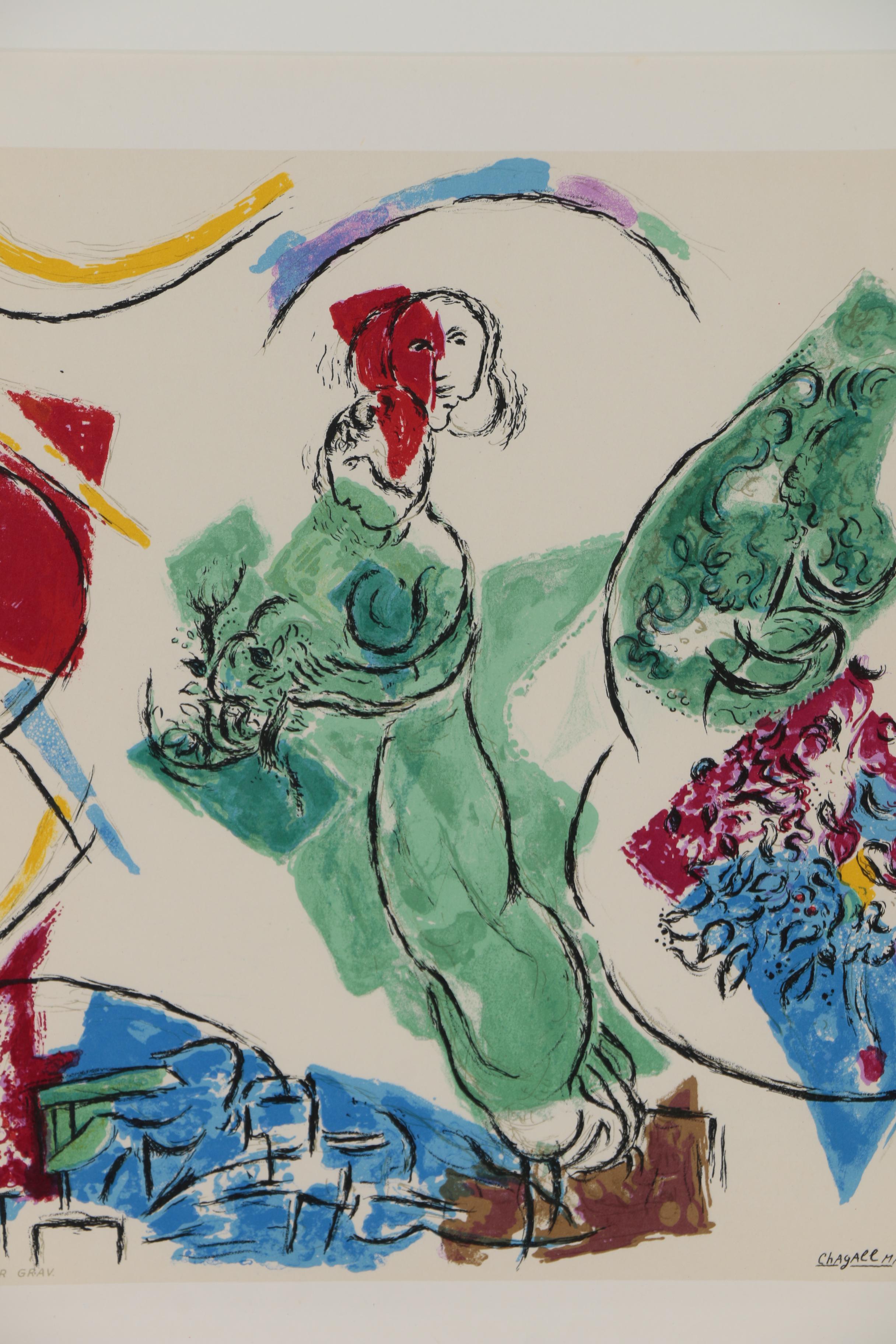Marc Chagall Color Lithograph for Derrière le Miroir, No. 148, 1964