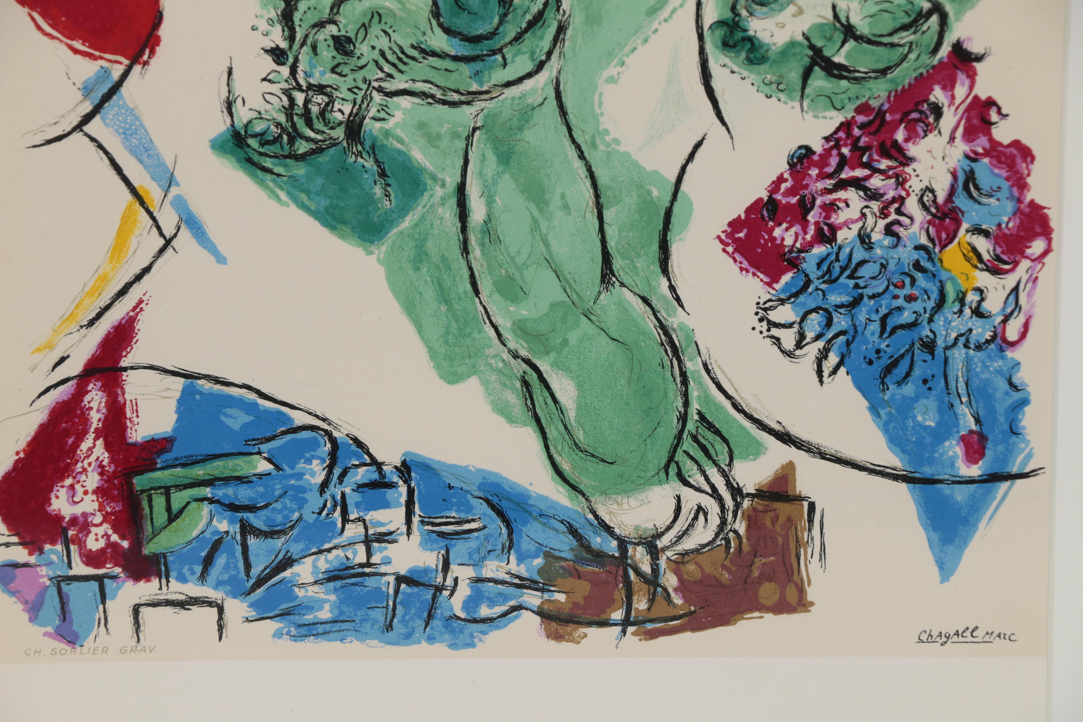Marc Chagall Color Lithograph for Derrière le Miroir, No. 148, 1964