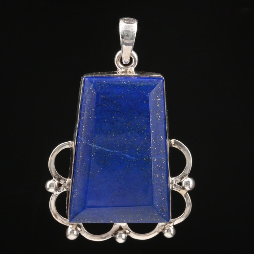 Sterling Silver Lapis Lazuli Pendant
