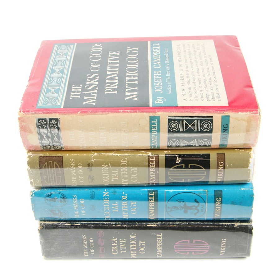 First Edition "The Masks of God" by J. Campbell, Four Volume Set