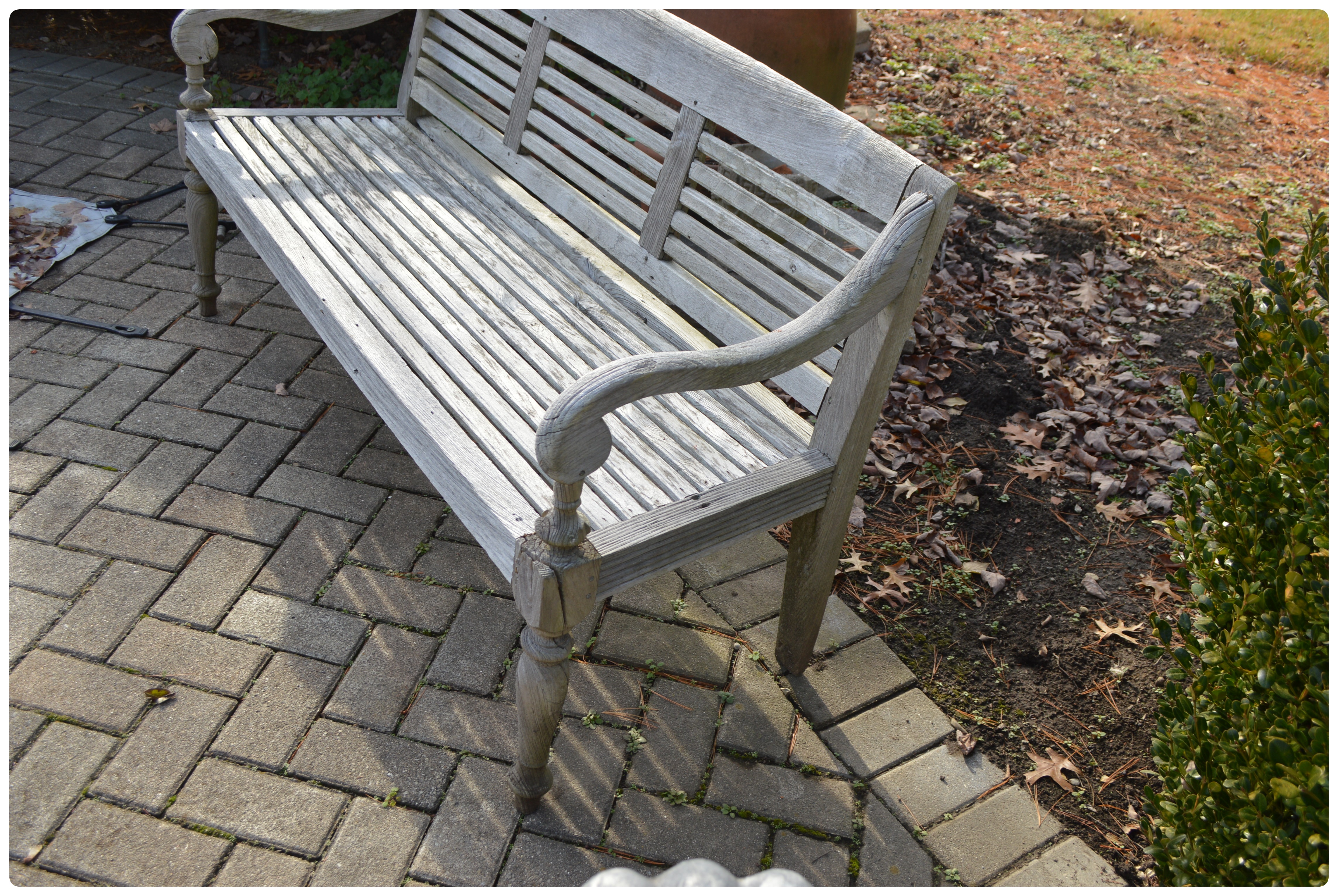 Contemporary Teak Patio Bench