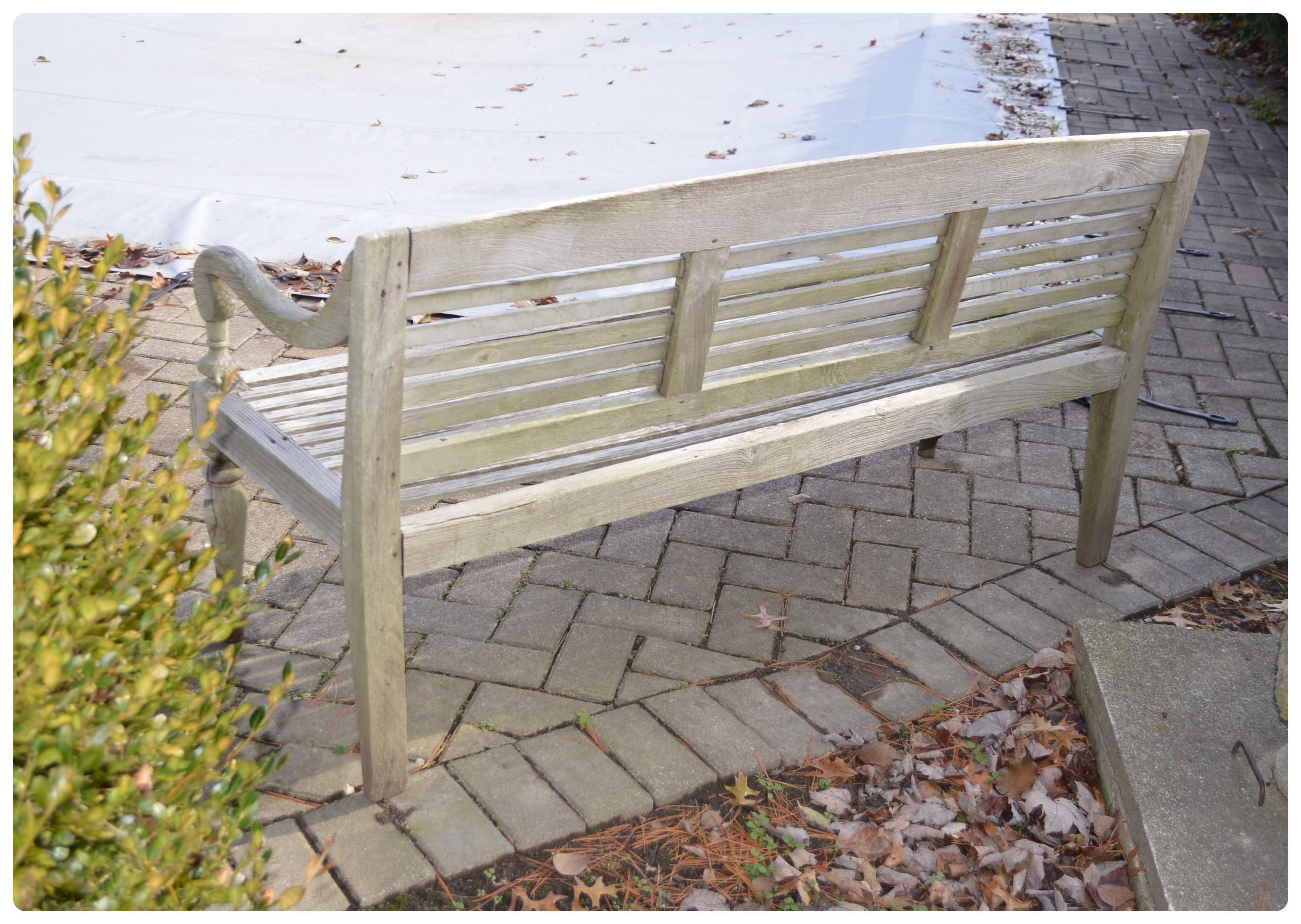 Contemporary Teak Patio Bench