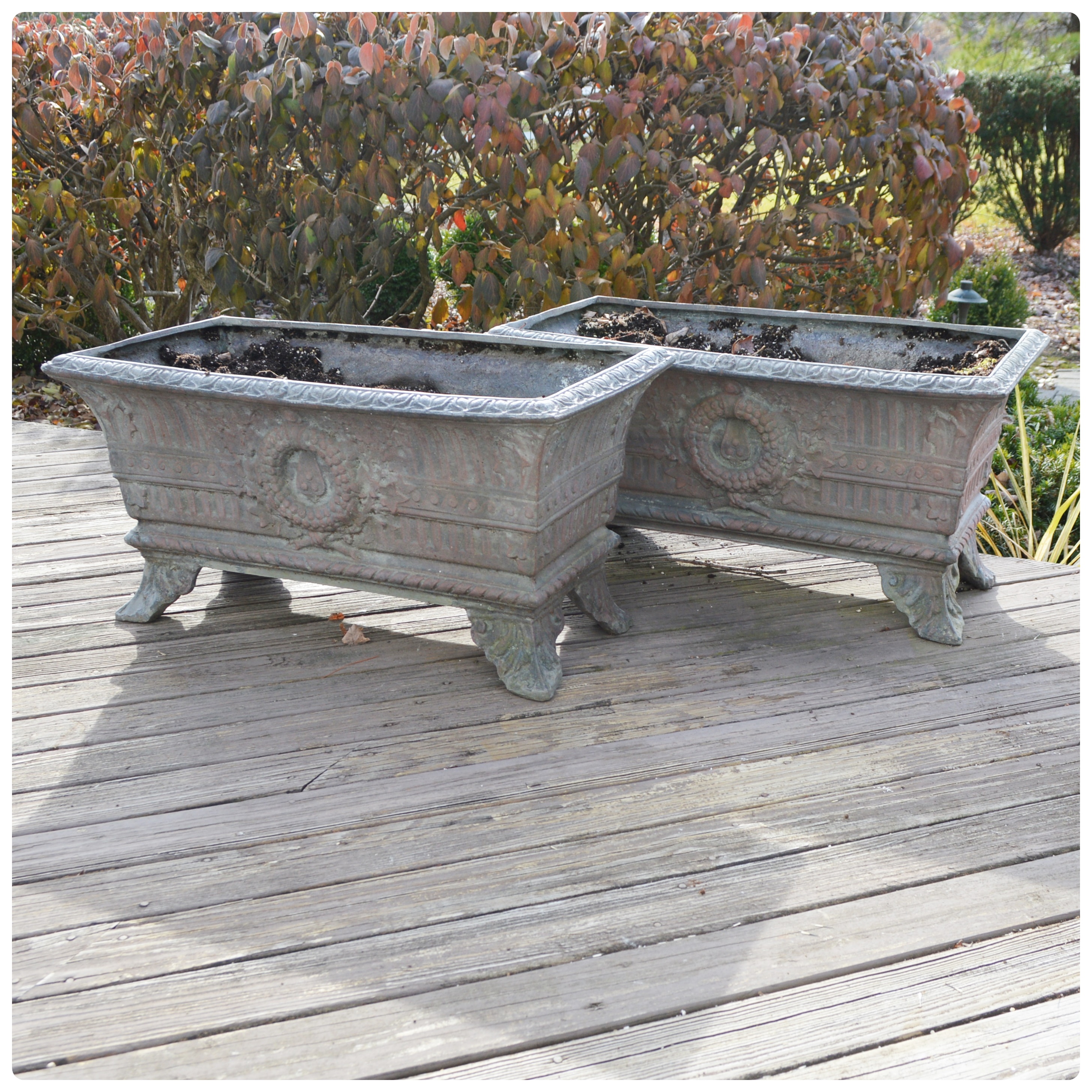 Rectangular Cast Fiberglass Planters