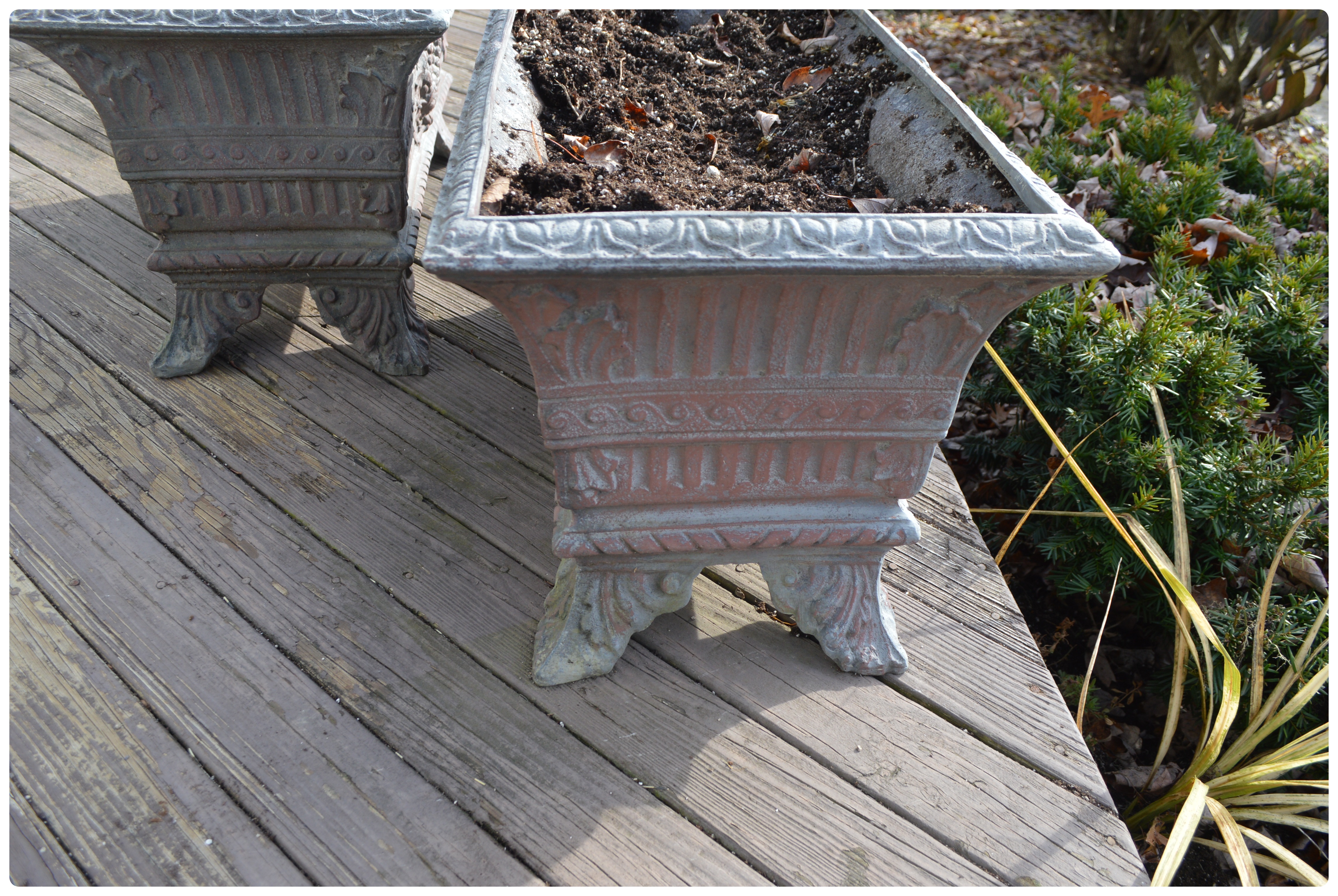 Rectangular Cast Fiberglass Planters