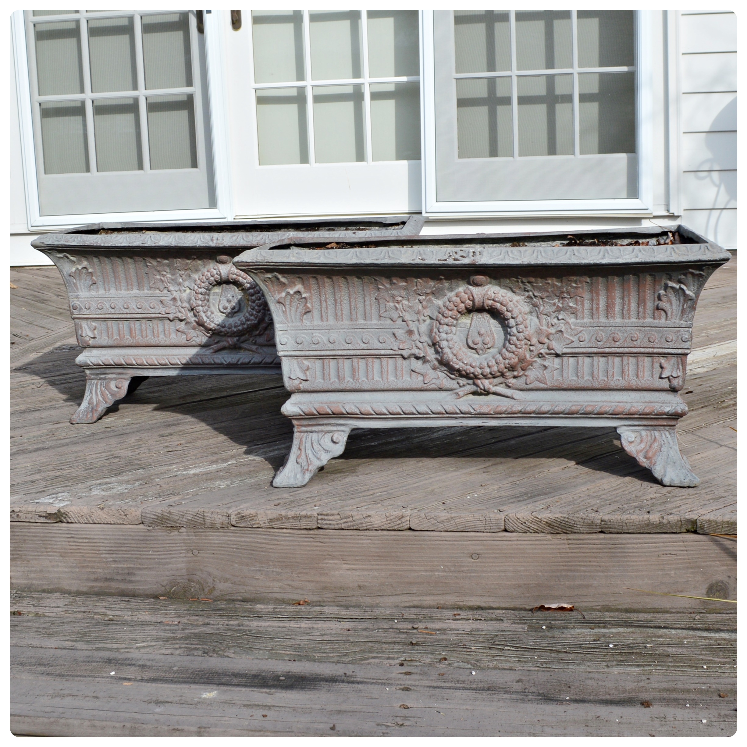 Rectangular Cast Fiberglass Planters