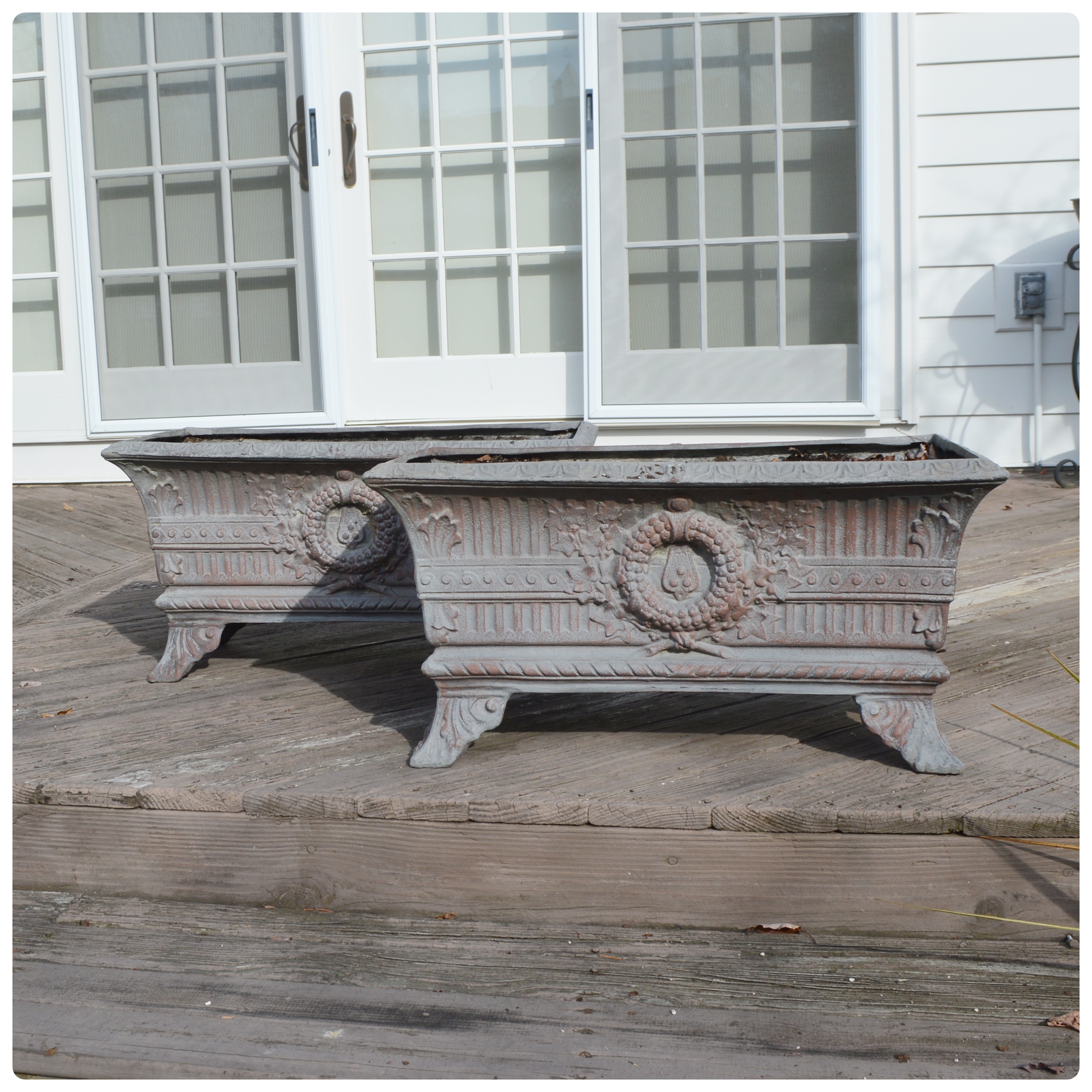 Rectangular Cast Fiberglass Planters