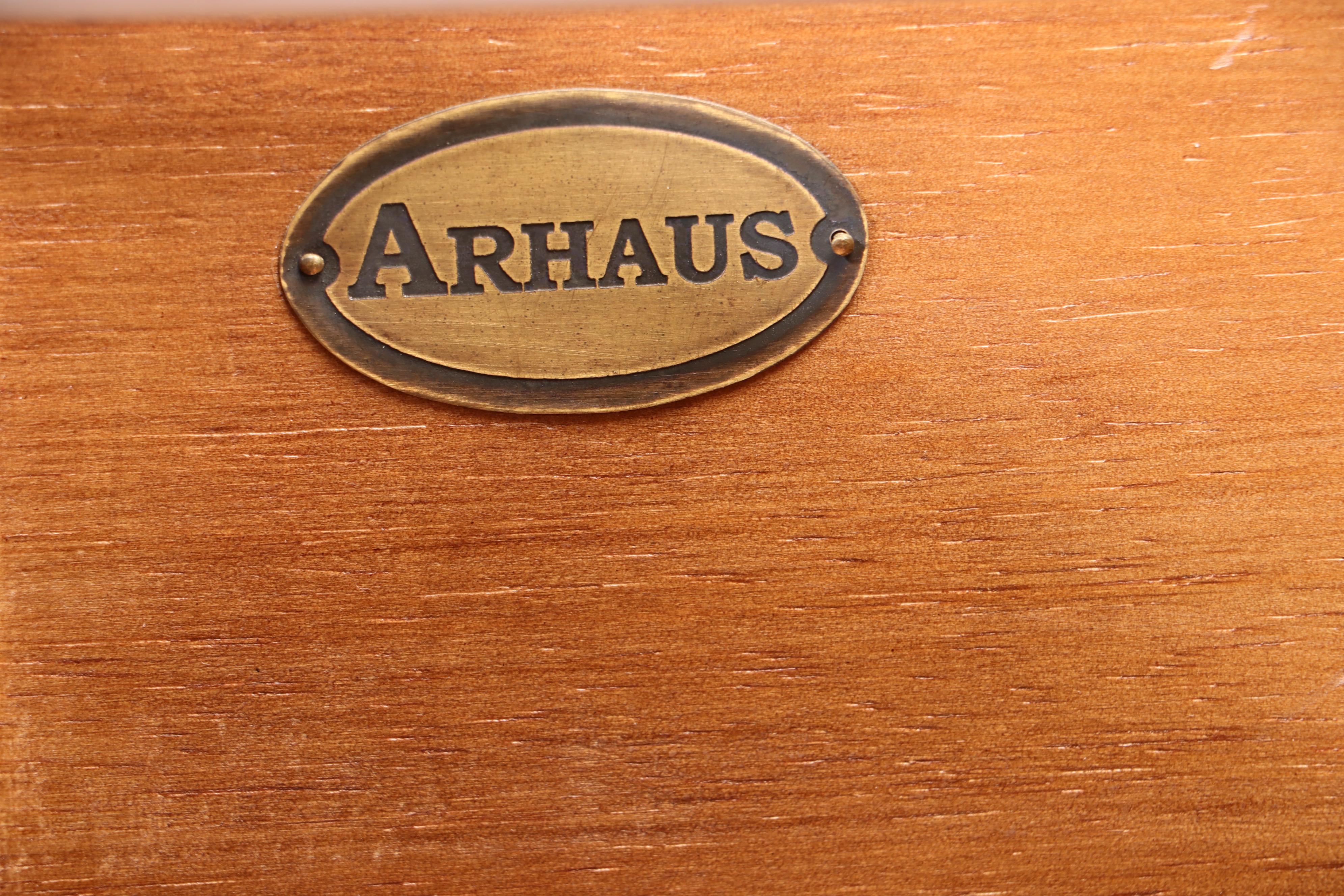 Arhaus Four Drawer Oak File Cabinet, 21st Century