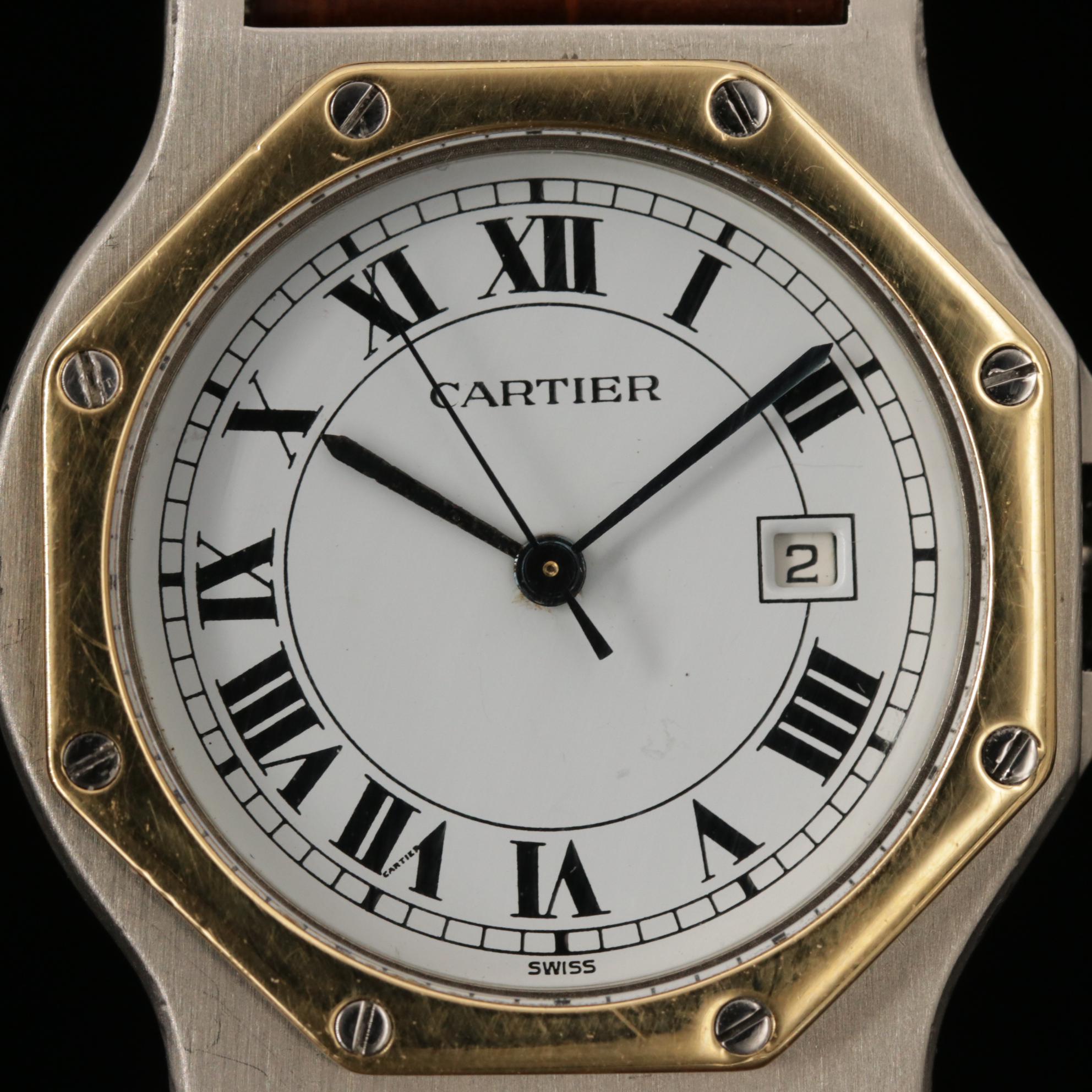 Cartier Santos Octagon 18K Gold and Stainless Steel Automatic Watch