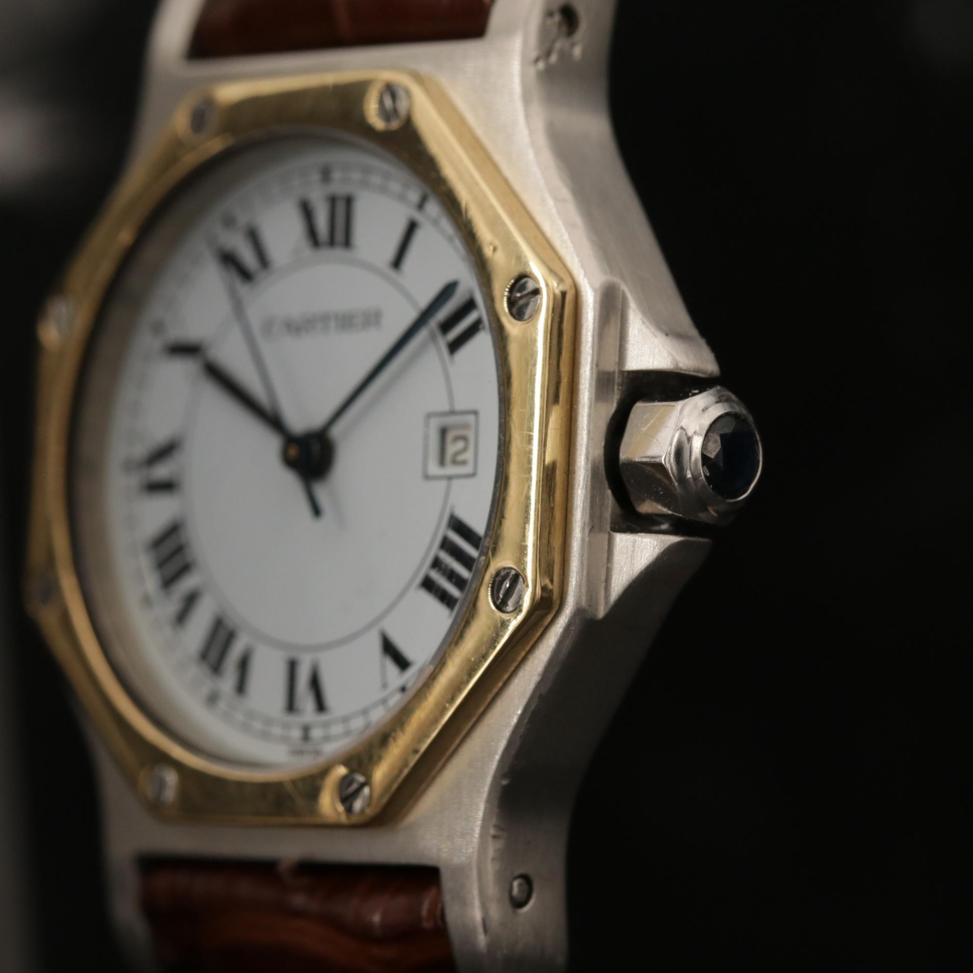 Cartier Santos Octagon 18K Gold and Stainless Steel Automatic Watch