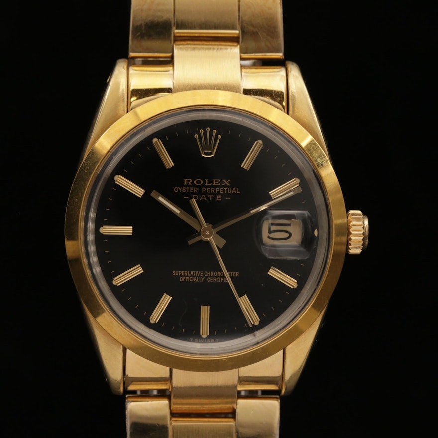 Vintage Rolex Date Shell Stainless Steel Wristwatch, 1985