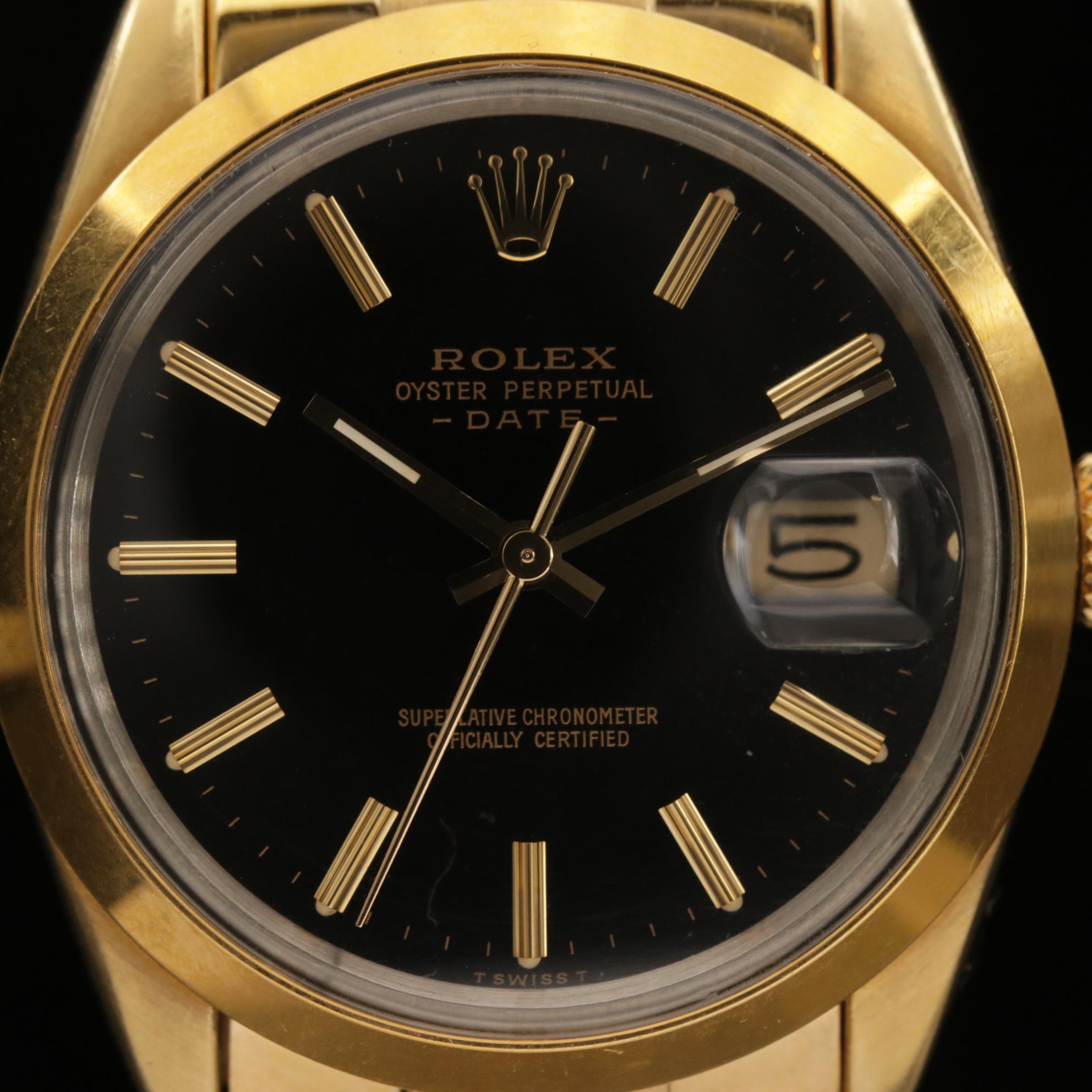 Vintage Rolex Date Shell Stainless Steel Watch, 1985
