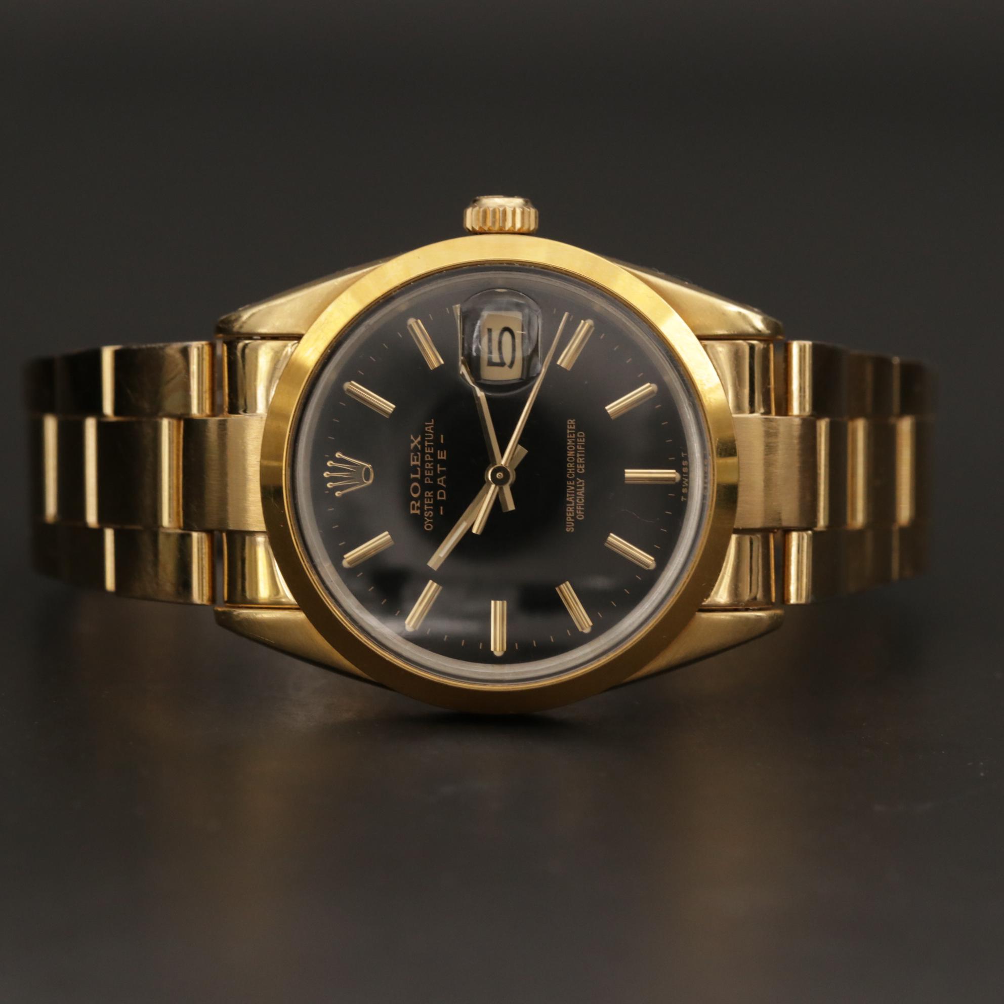 Vintage Rolex Date Shell Stainless Steel Watch, 1985