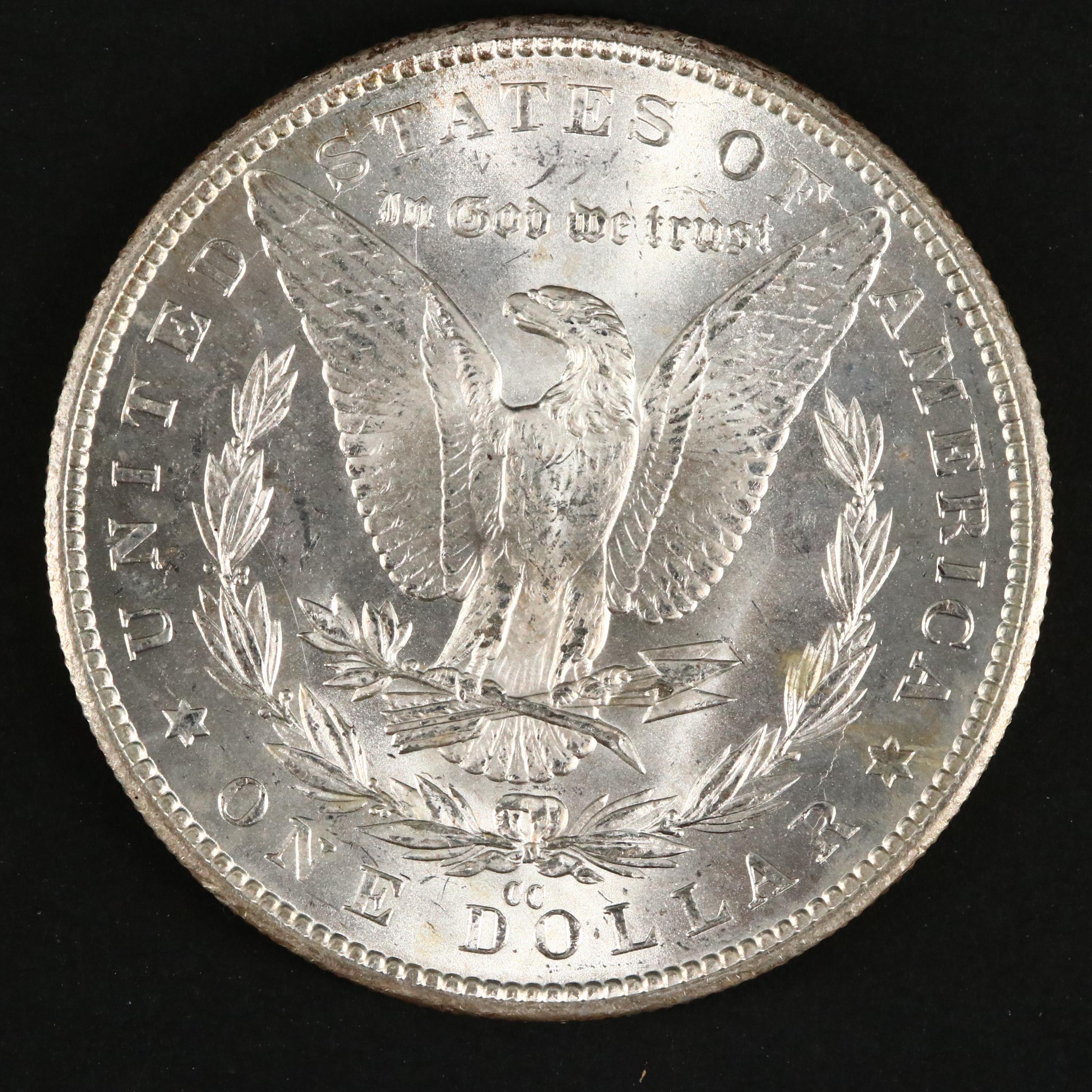 Three Uncirculated Carson City Morgan Silver Dollars