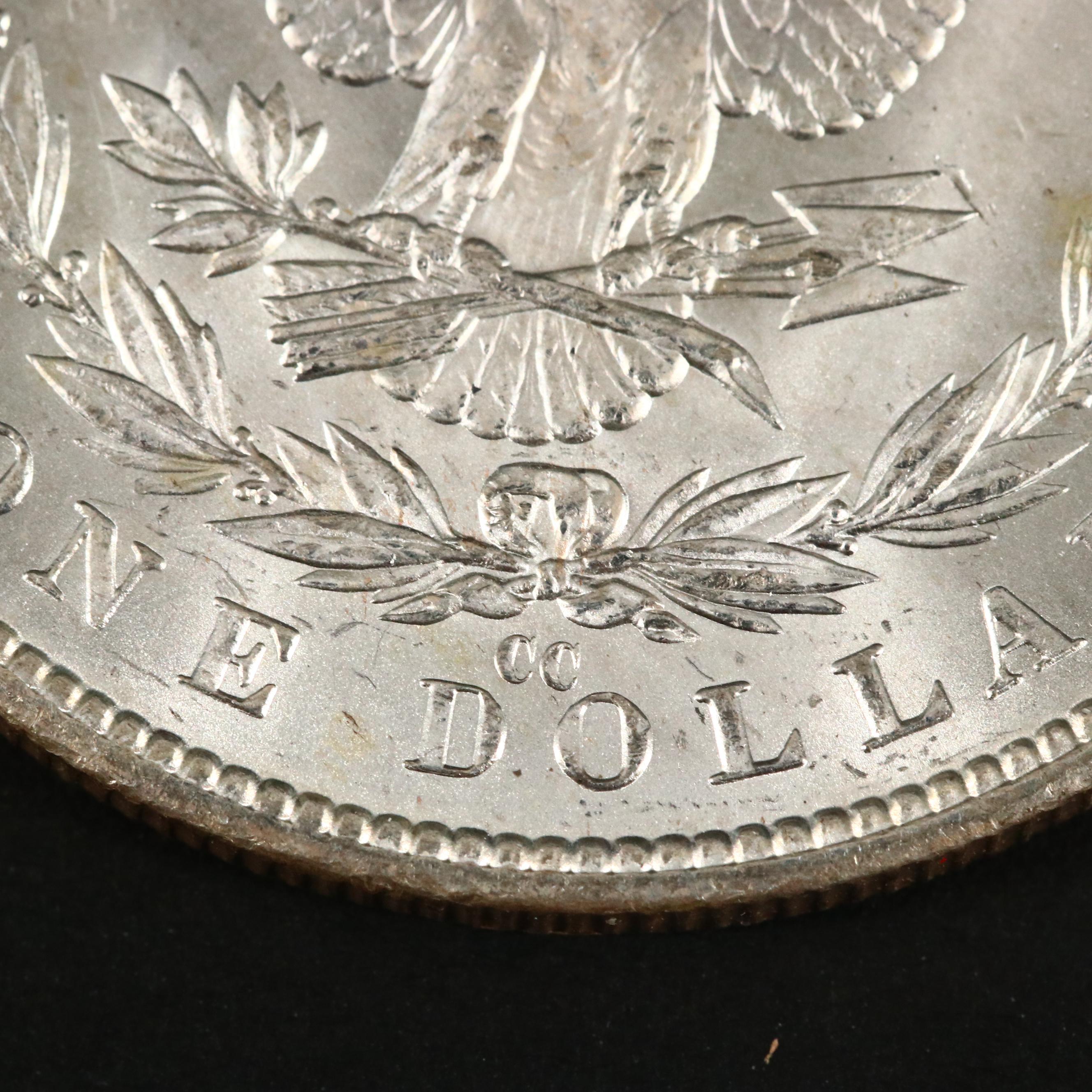 Three Uncirculated Carson City Morgan Silver Dollars