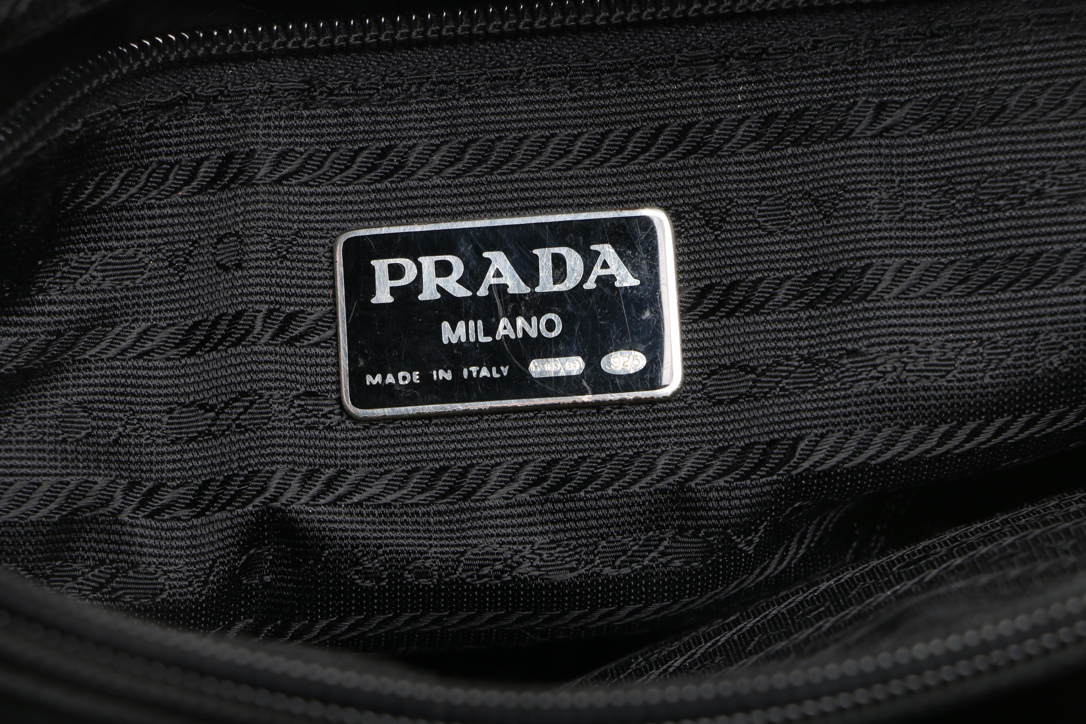 Vintage Prada Black Patent Leather Shoulder Bag