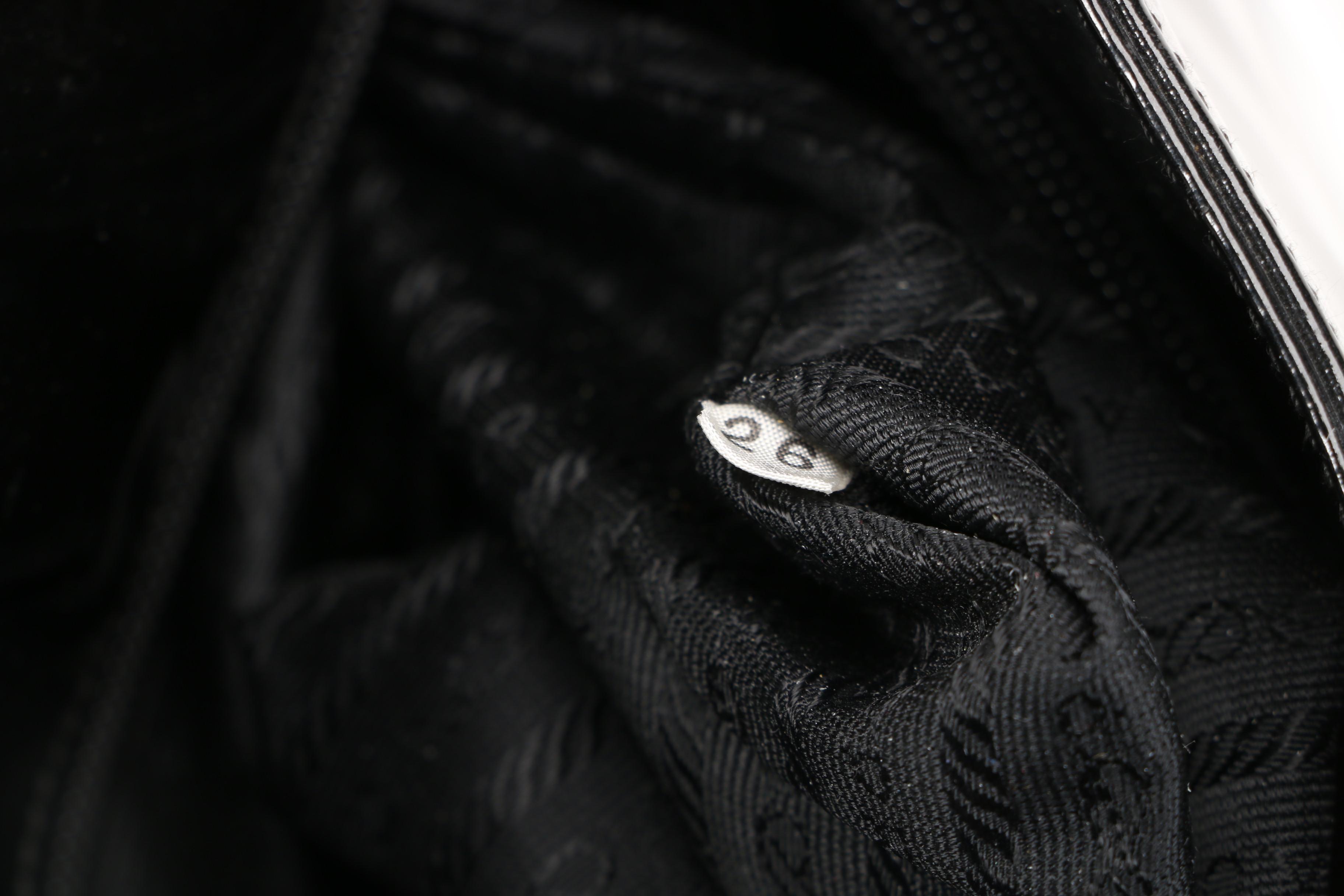 Vintage Prada Black Patent Leather Shoulder Bag