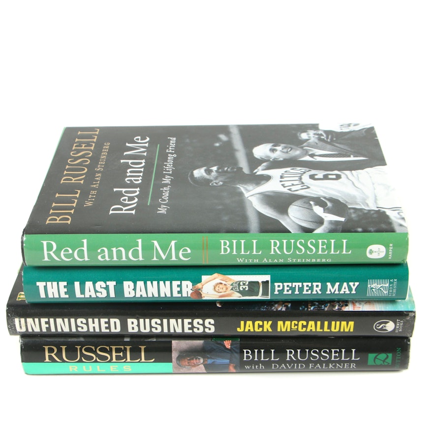 Boston Celtics and NBA Player Bill Russell Nonfiction Books, Four Volumes