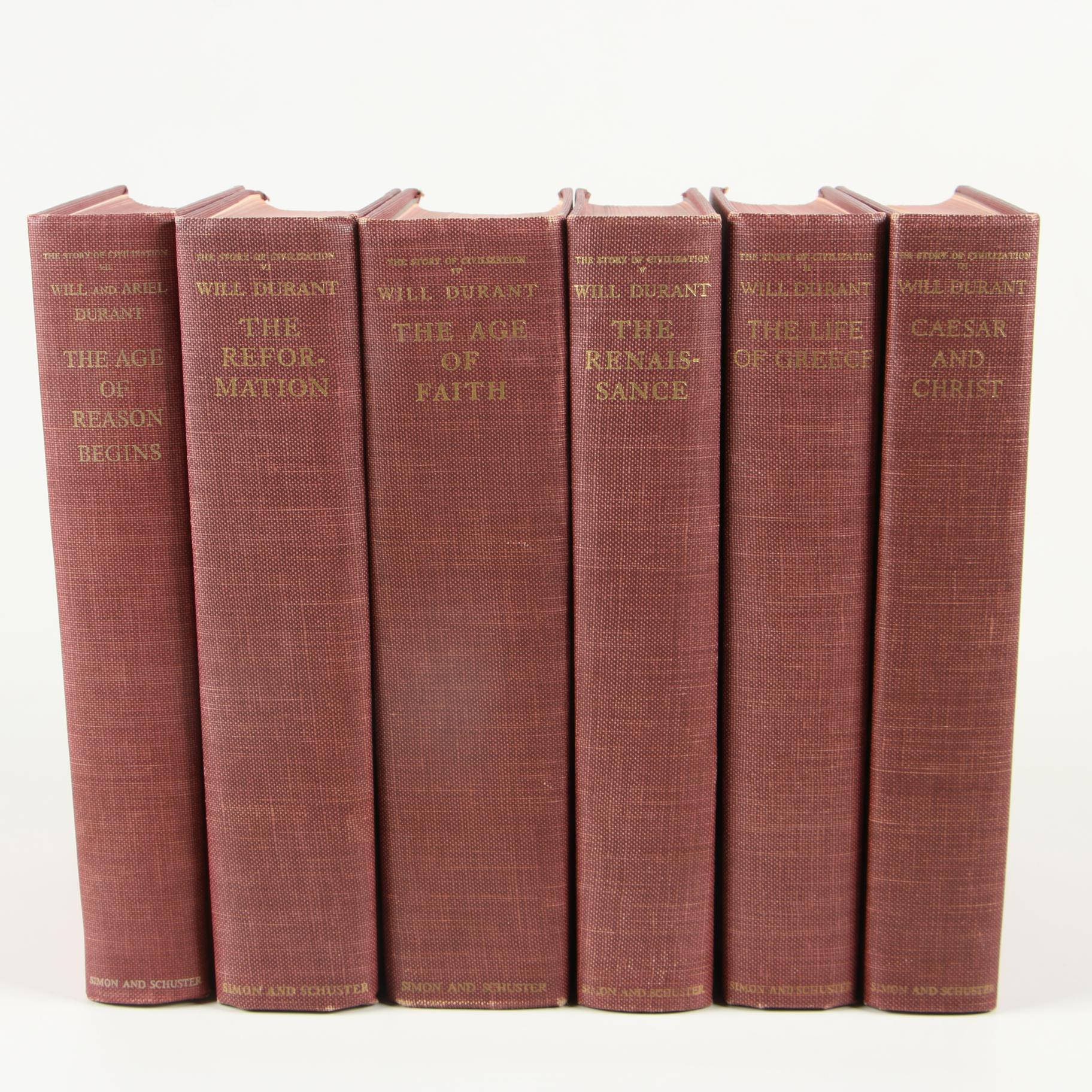 "The Story of Civilization" by Will Durant, Partial Set including First Editions