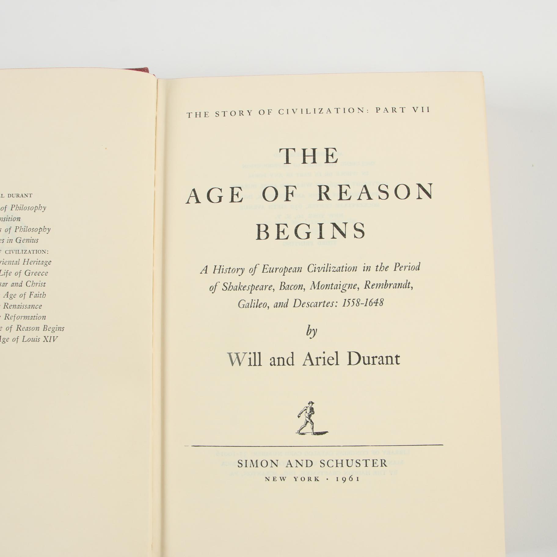 "The Story of Civilization" by Will Durant, Partial Set including First Editions