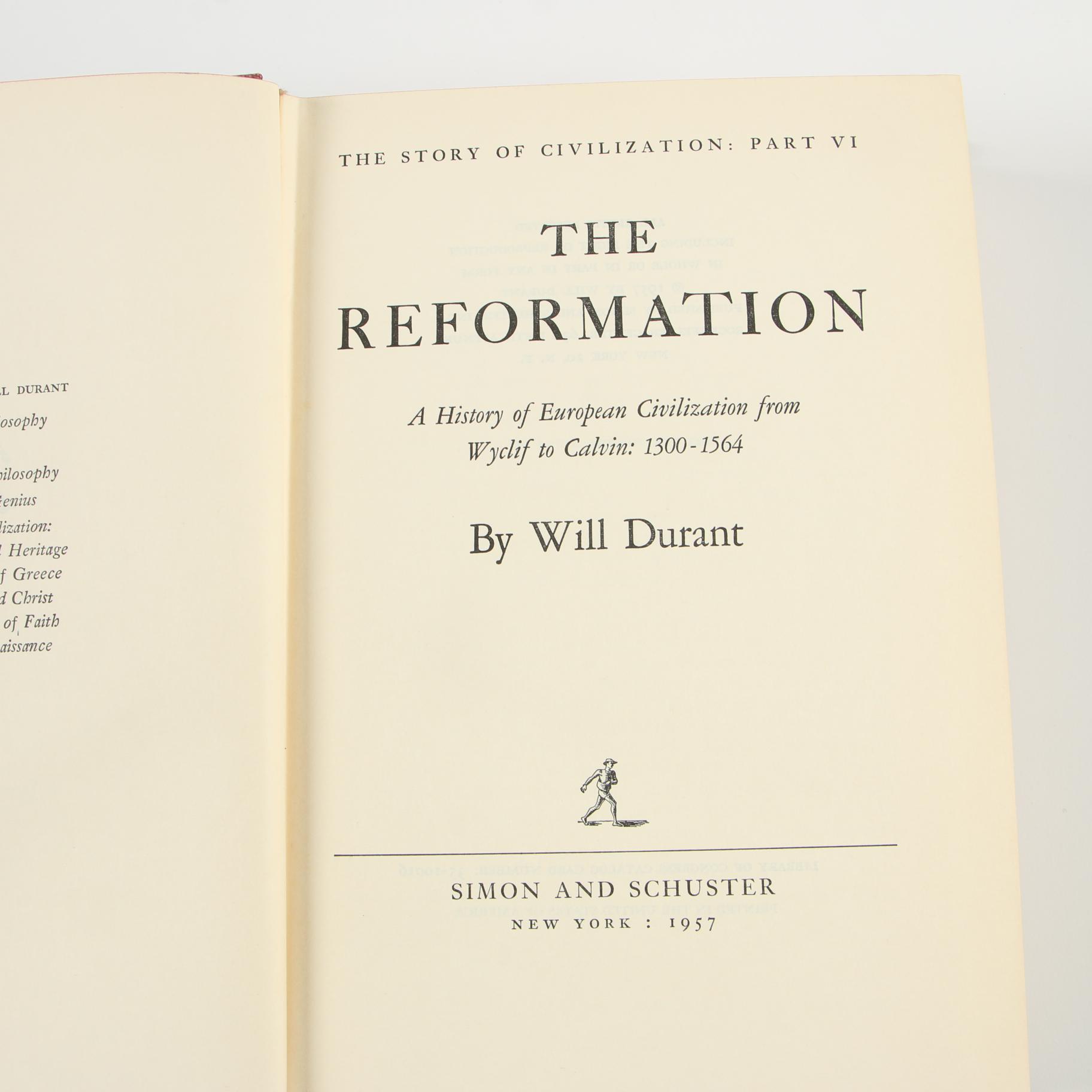 "The Story of Civilization" by Will Durant, Partial Set including First Editions