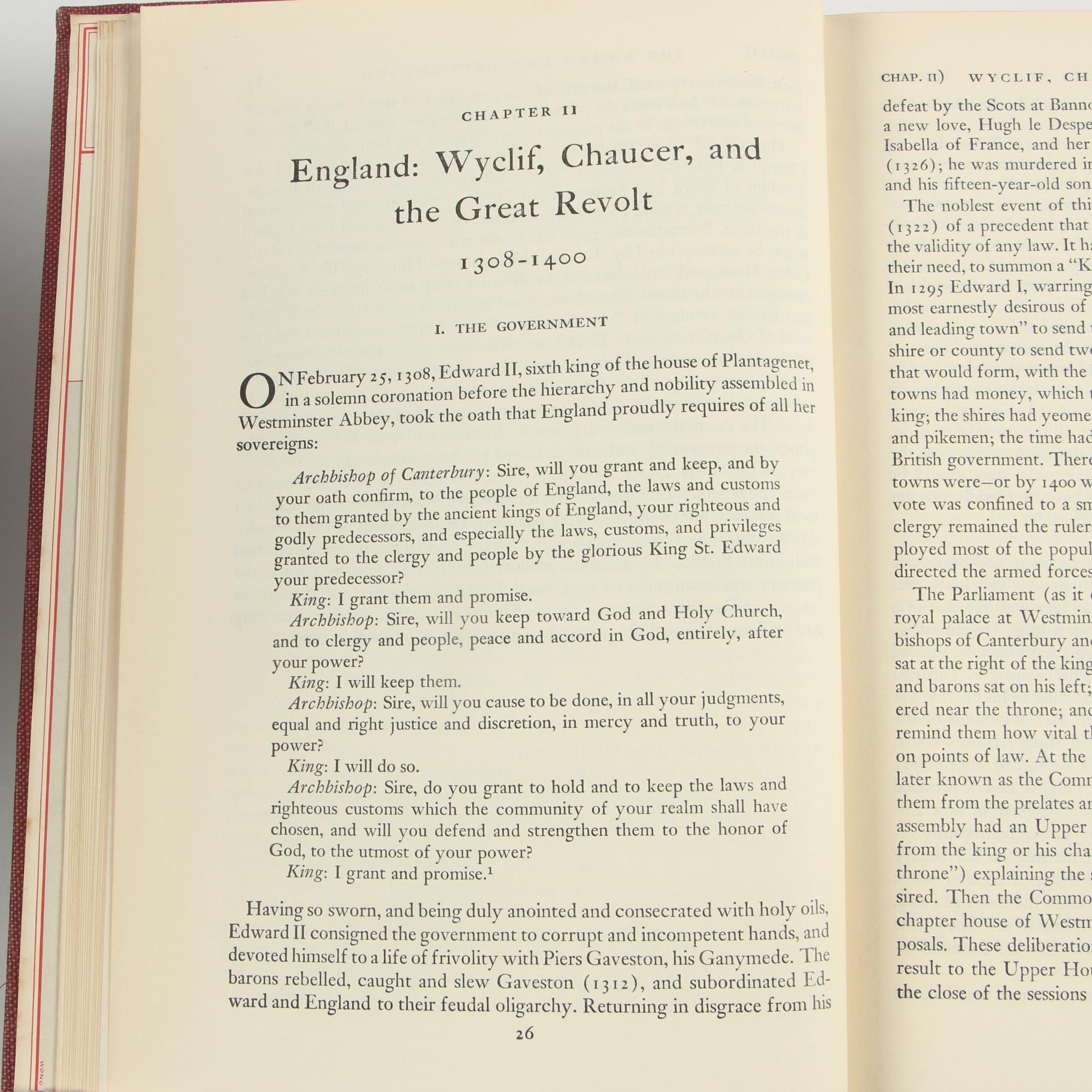 "The Story of Civilization" by Will Durant, Partial Set including First Editions