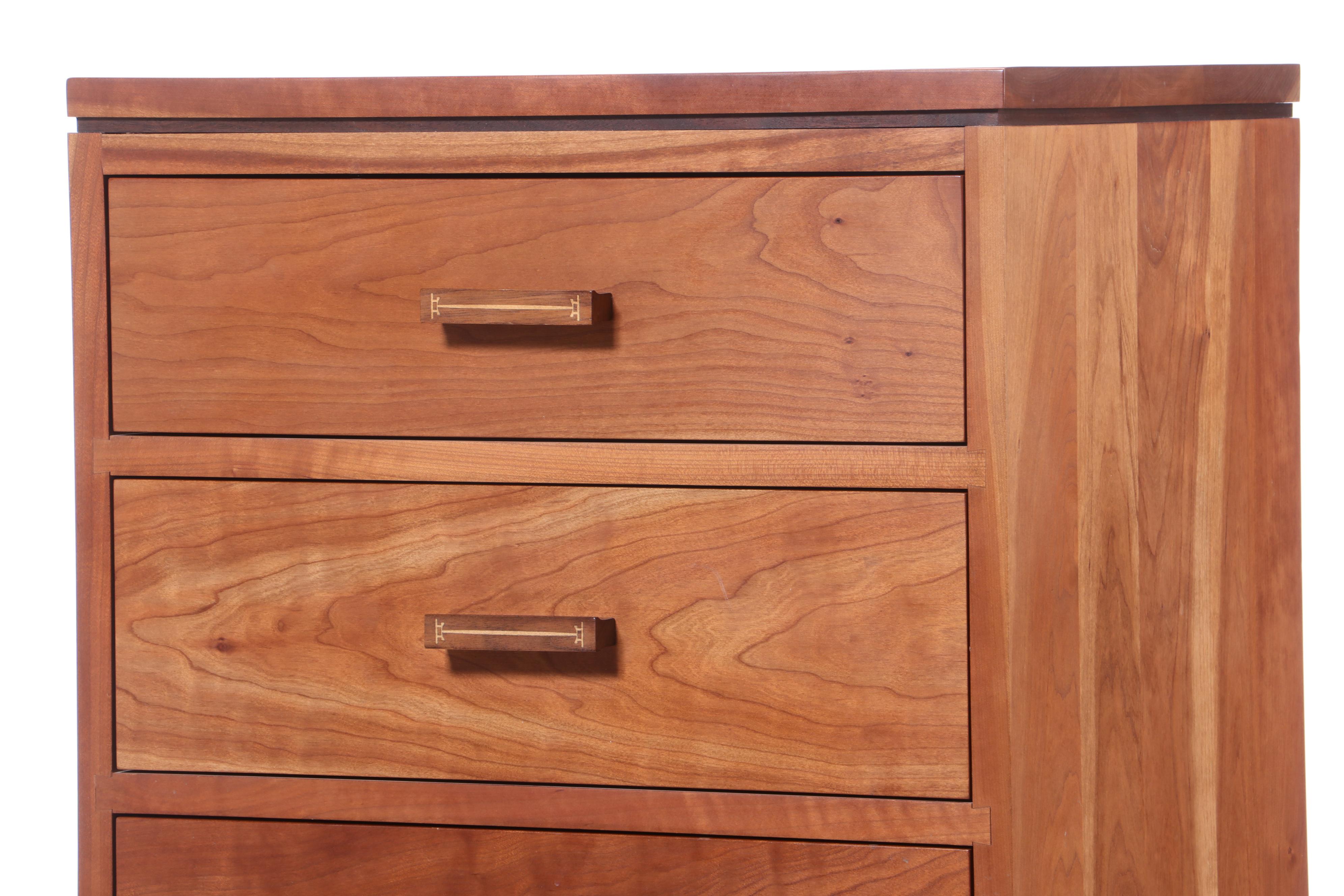 Stickley, Arts and Crafts Style Cherry and Walnut "Metropolitan" Lingerie Chest