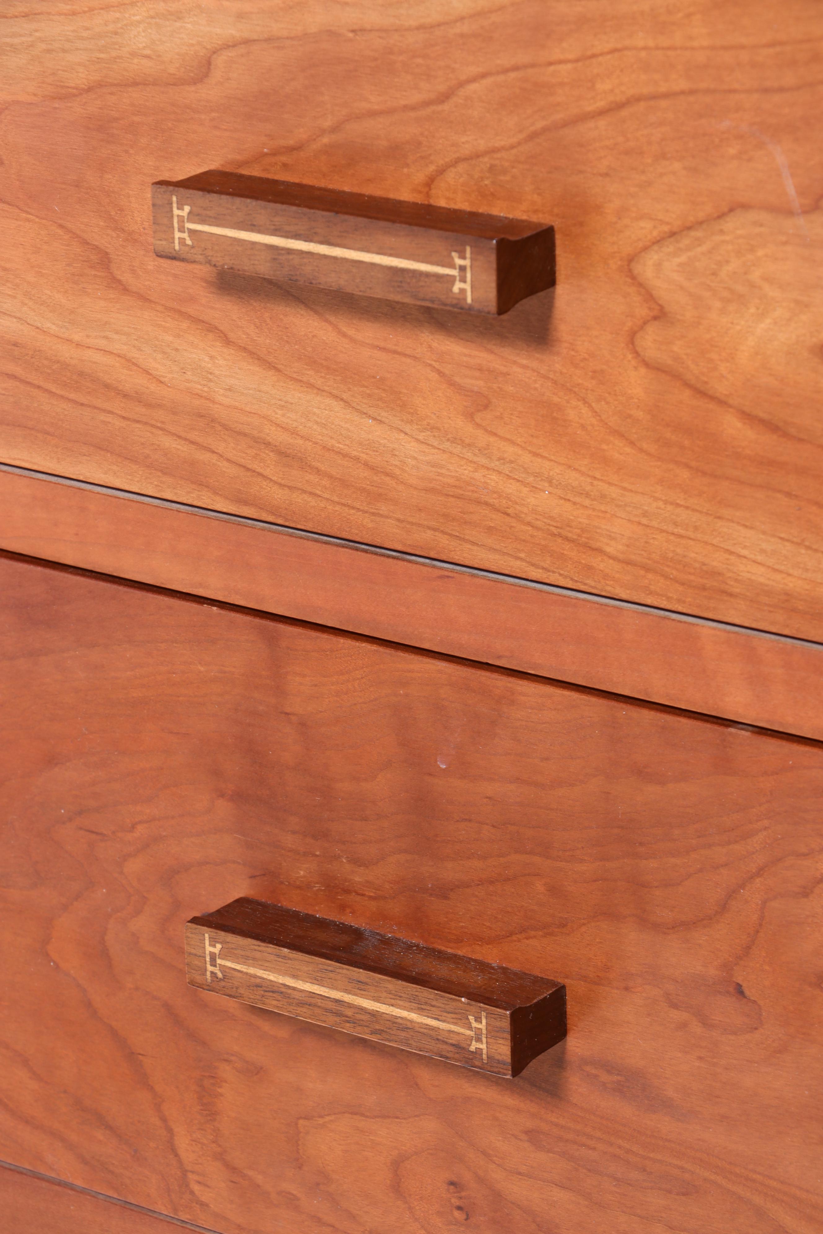 Stickley, Arts and Crafts Style Cherry and Walnut "Metropolitan" Lingerie Chest