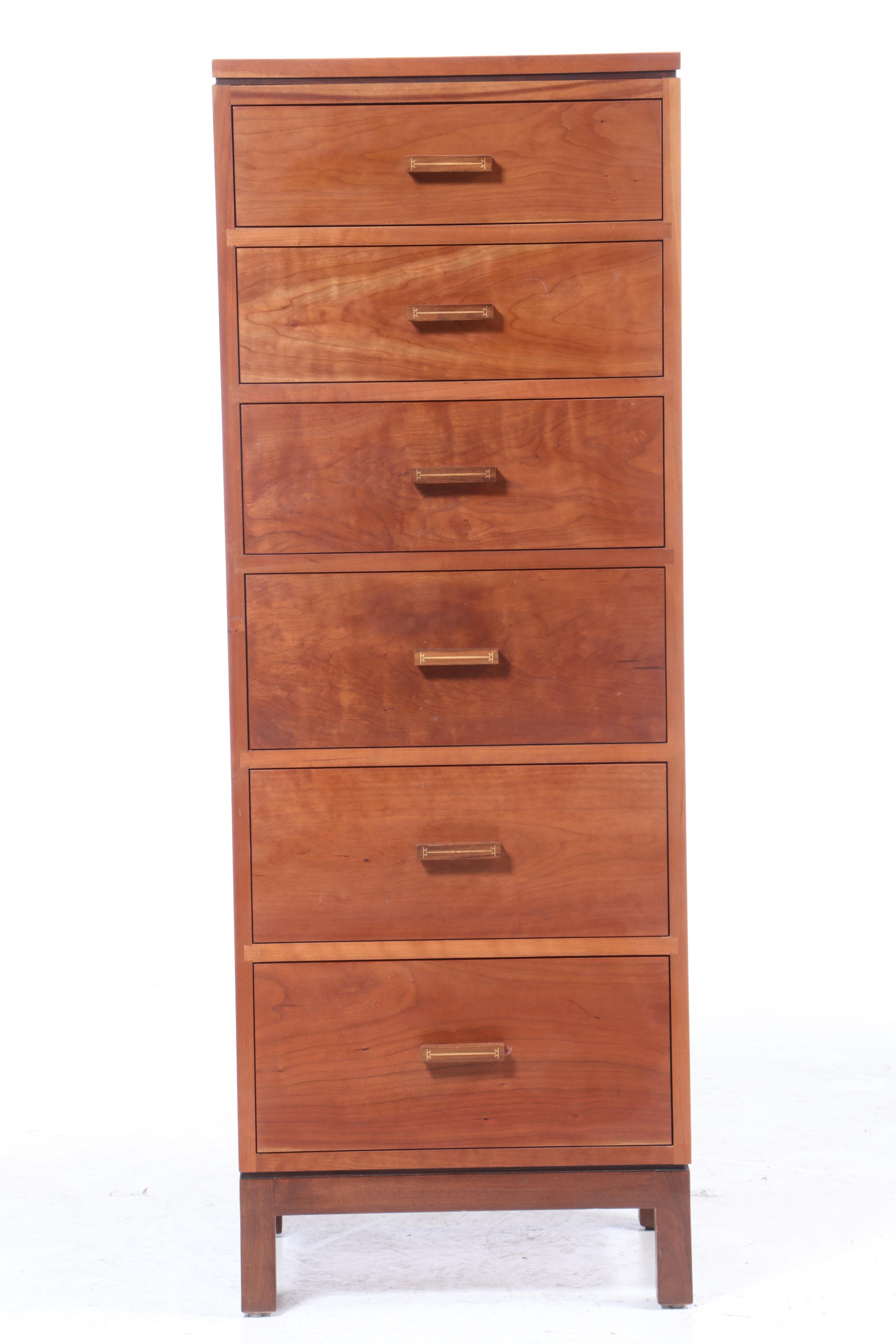 Stickley, Arts and Crafts Style Cherry and Walnut "Metropolitan" Lingerie Chest