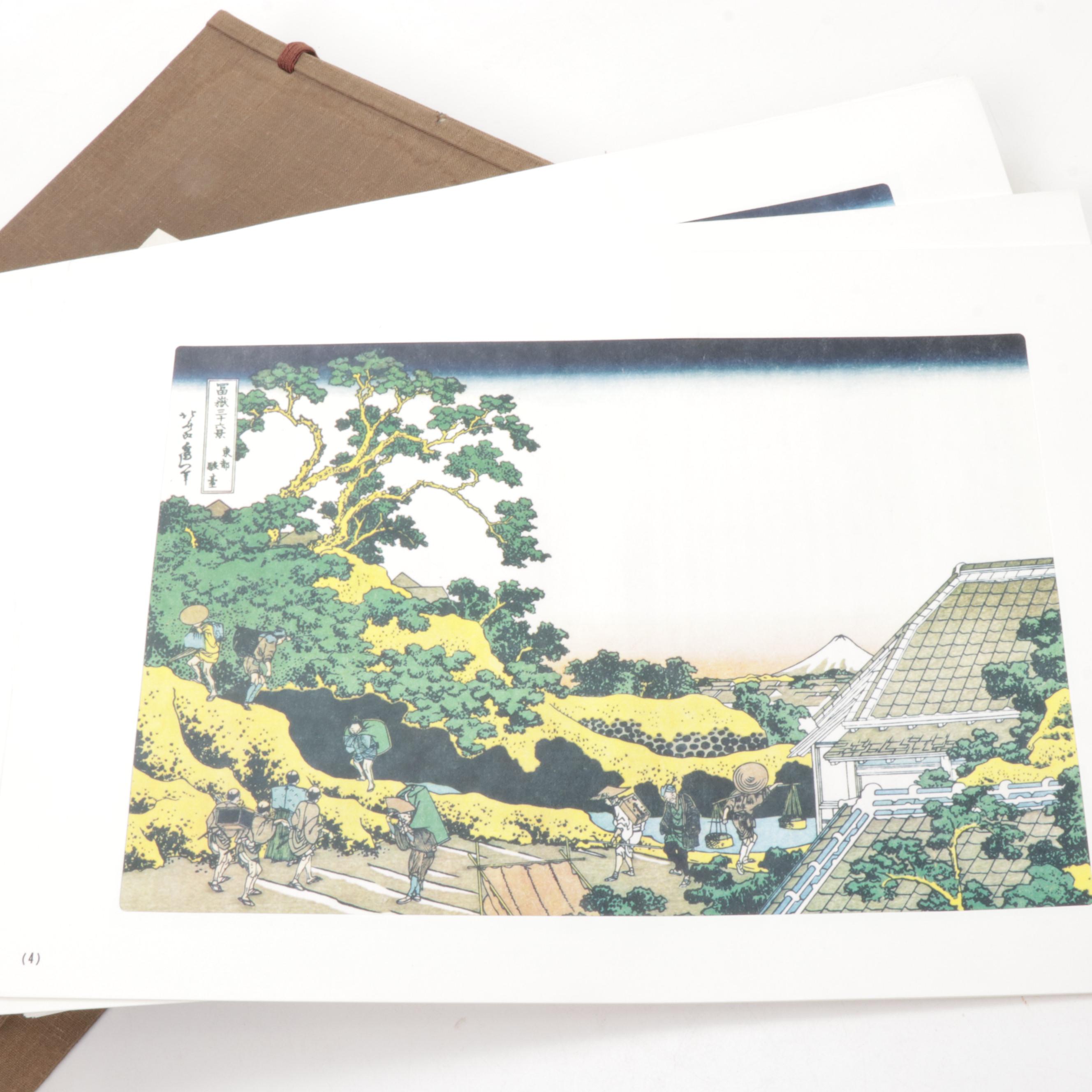 Mount Fuji Themed Japanese Woodblock Restrikes