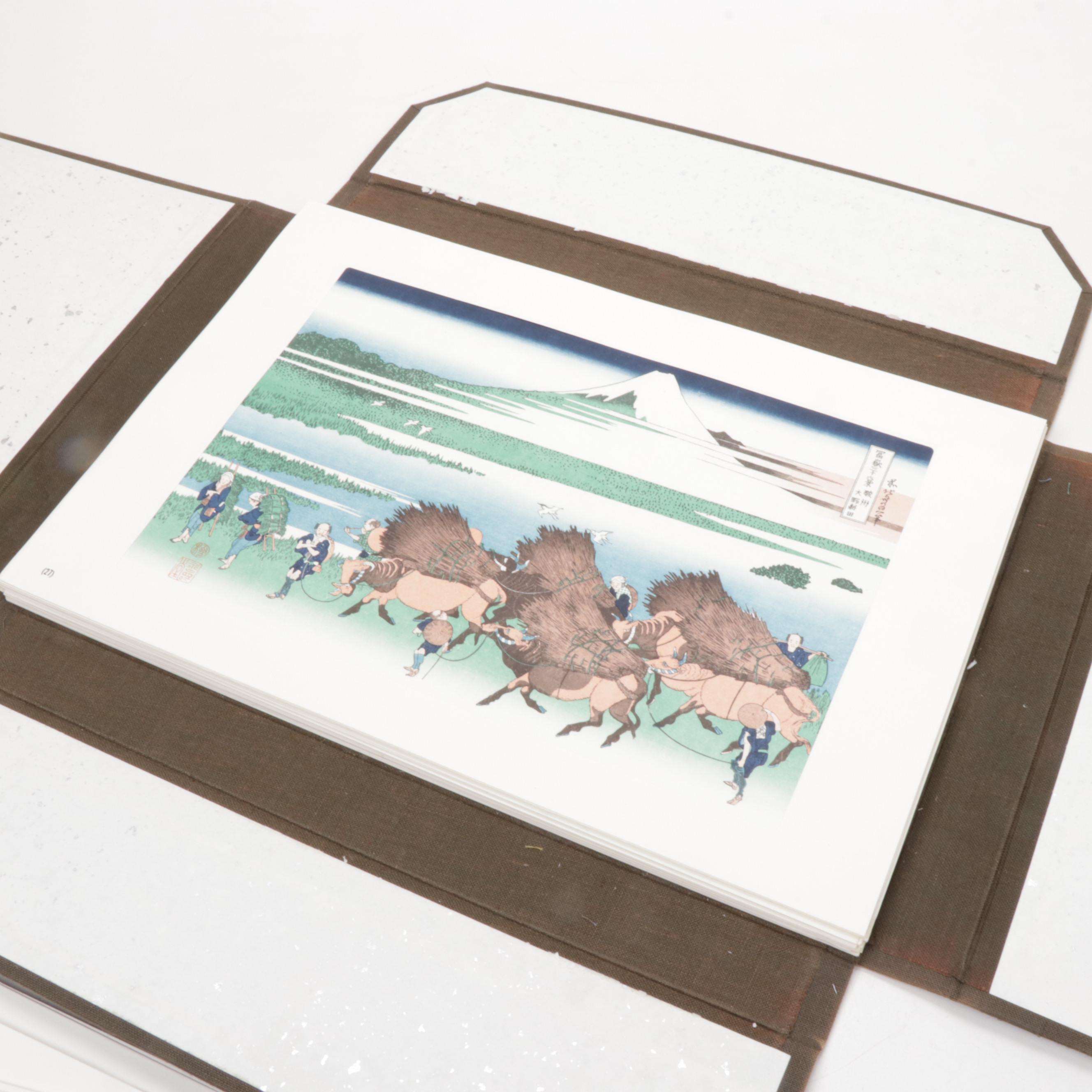 Mount Fuji Themed Japanese Woodblock Restrikes