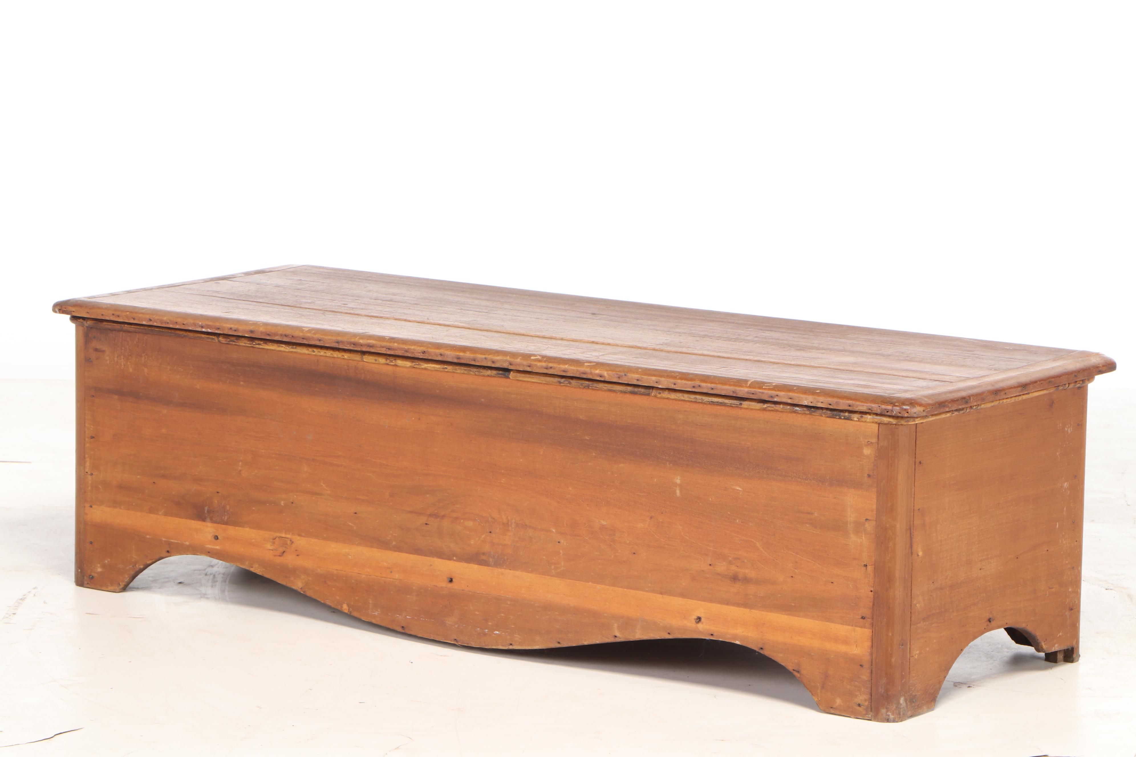 Vintage Poplar Toy Chest with Lego and Building Block Toys