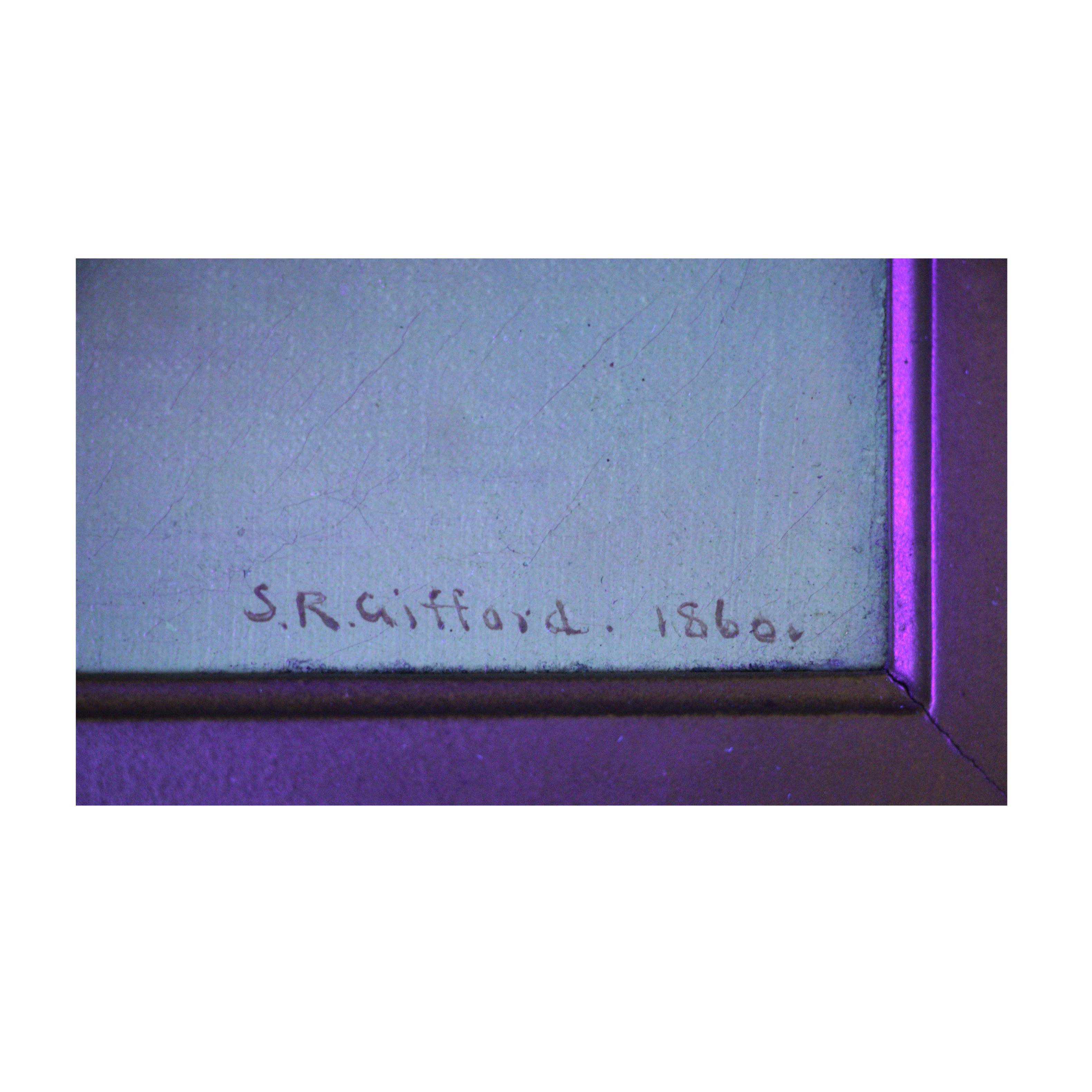 Sanford Gifford Luminist Oil Painting of Lake Sunapee, 1860