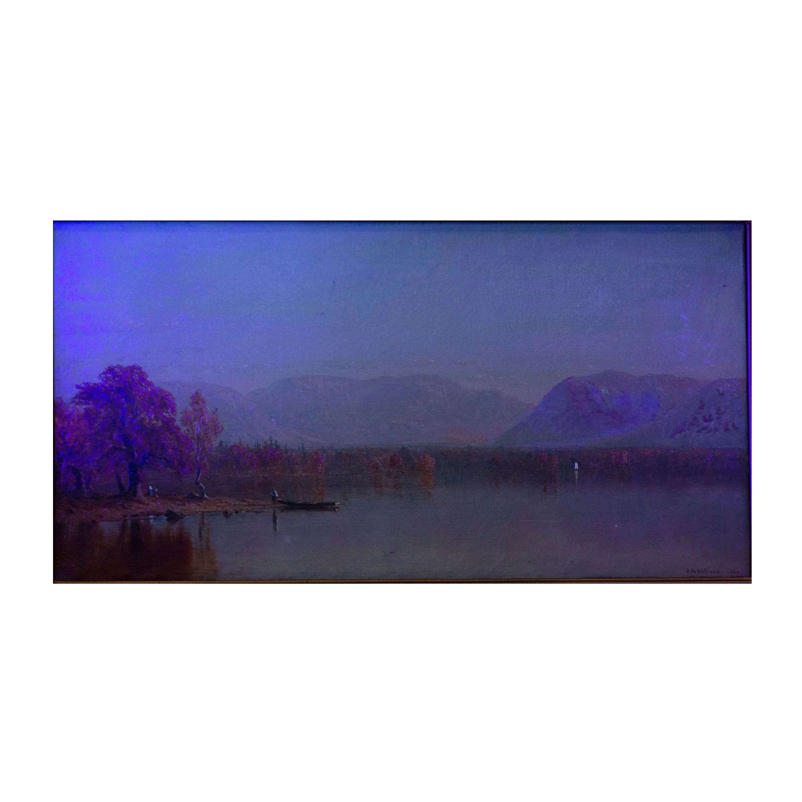 Sanford Gifford Luminist Oil Painting of Lake Sunapee, 1860