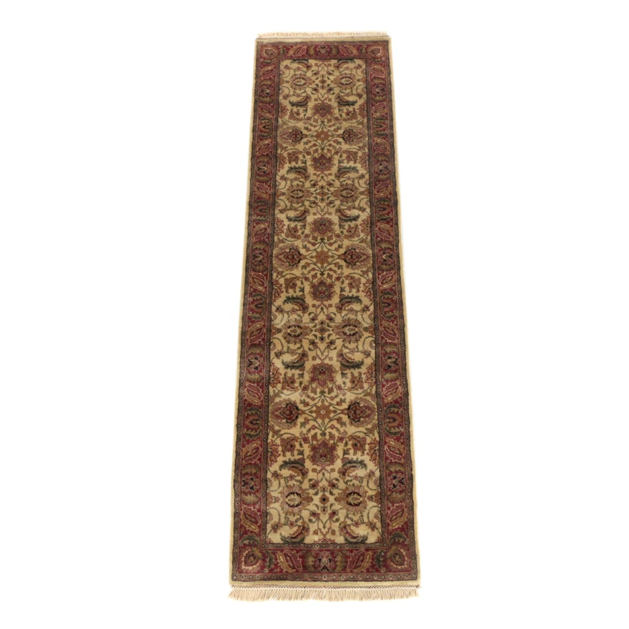 Hand-Knotted Indian Jaipur Wool Carpet Runner