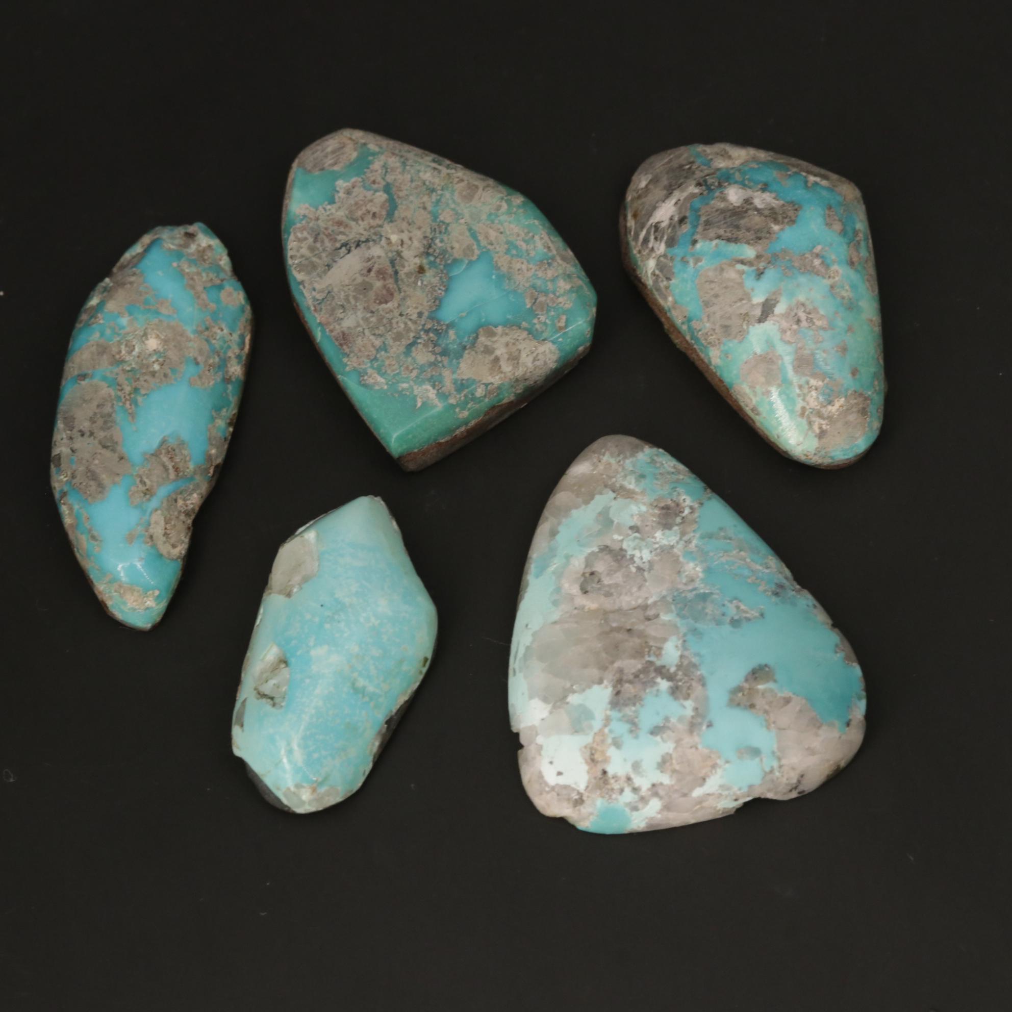 Loose 140.76 CTW Freeform Quartz in Turquoise Cabochon Assortment