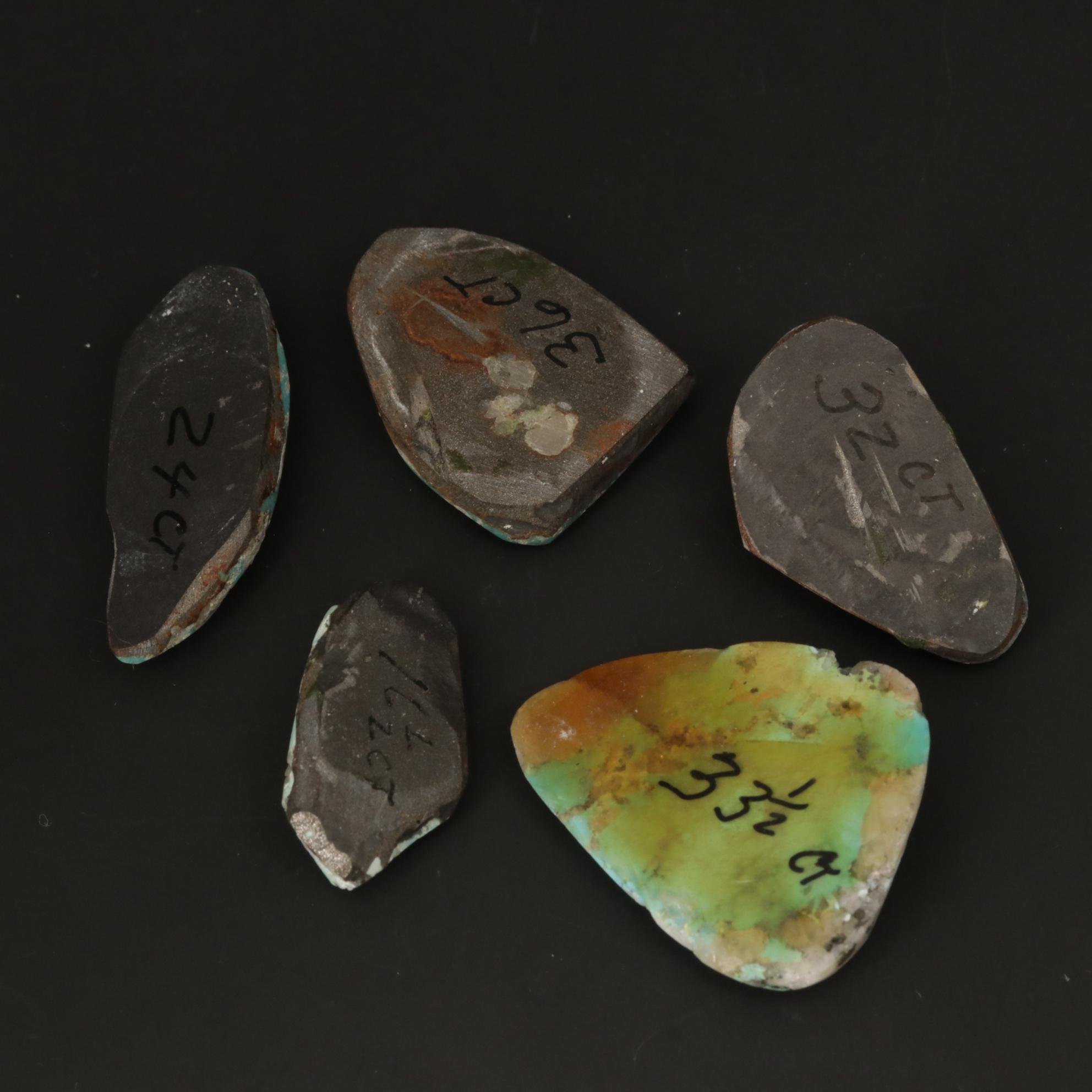 Loose 140.76 CTW Freeform Quartz in Turquoise Cabochon Assortment