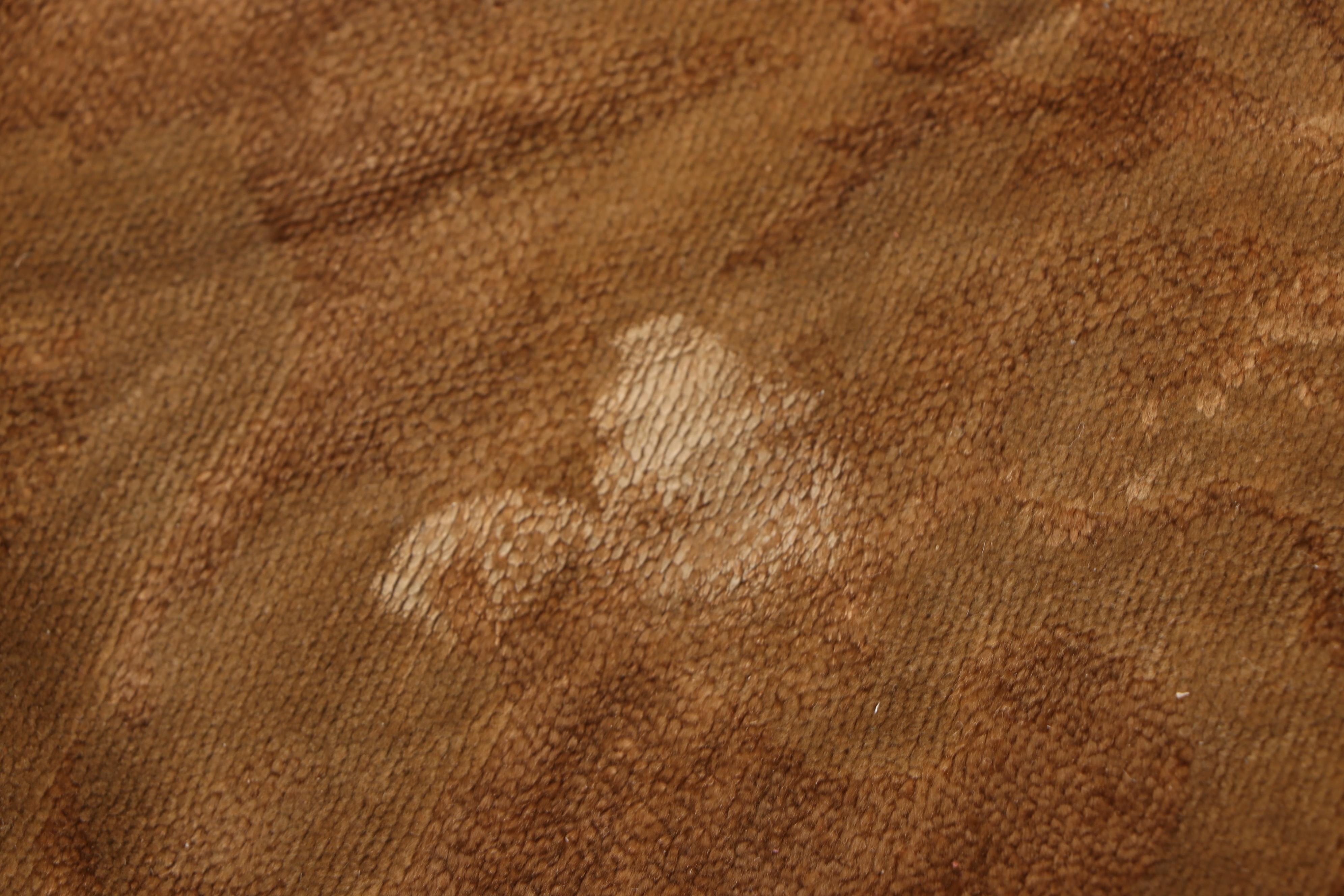 Velvet Damask Upholstered Sofa and Ottoman