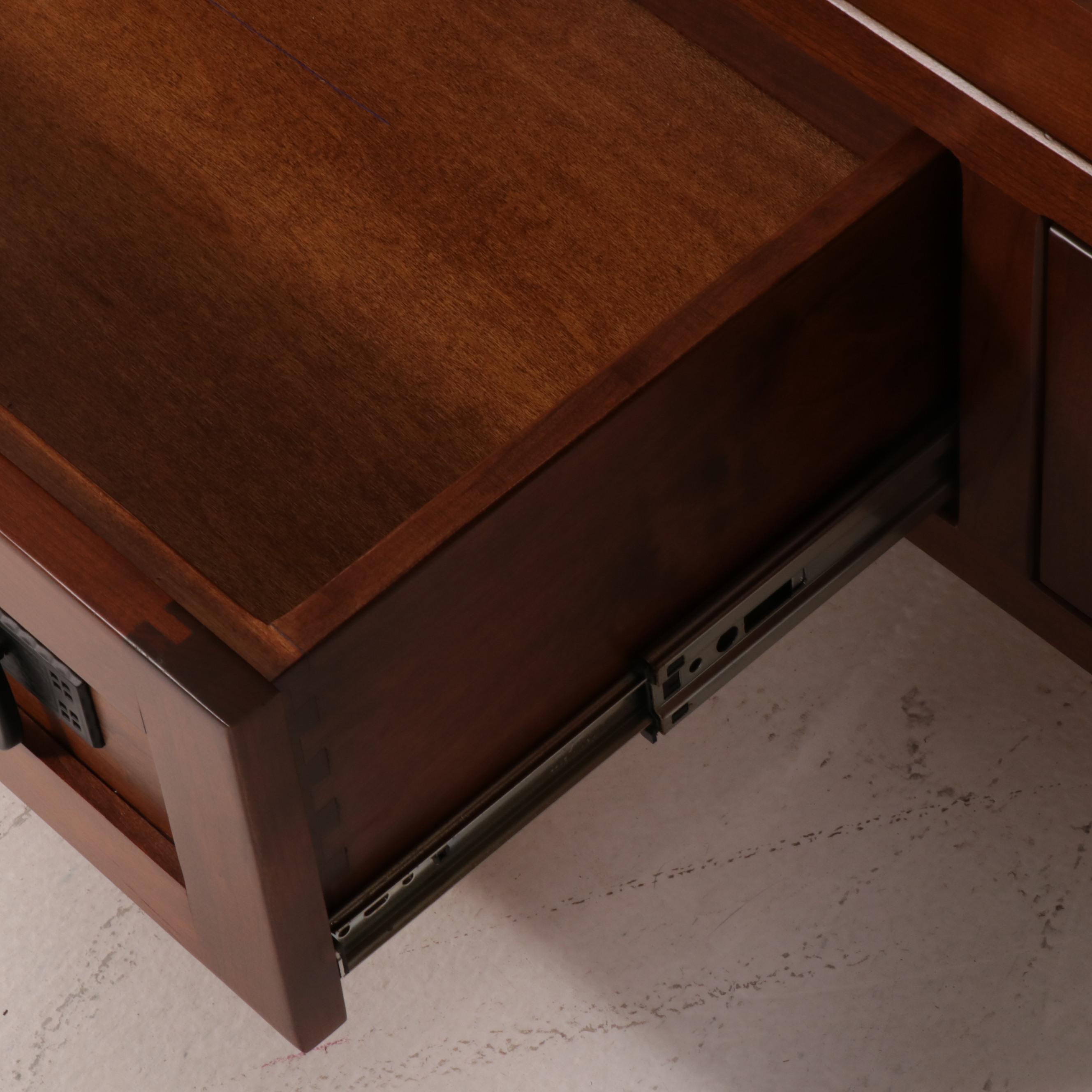 Arts & Crafts Style "Amish Country" Signed Cherry Media Cabinet, Contemporary