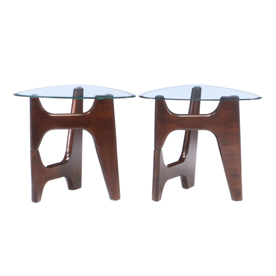 Ashley Furniture Pair of Modernist Style "Blanca" Side Tables