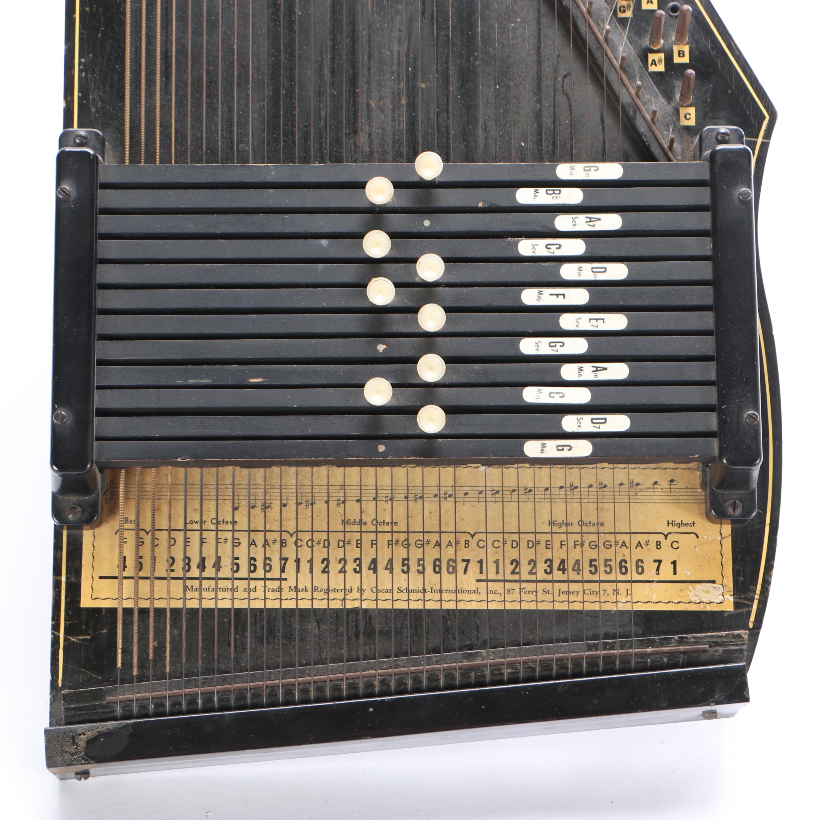 Oscar Schmidt and Paramount Autoharps with Marxophone