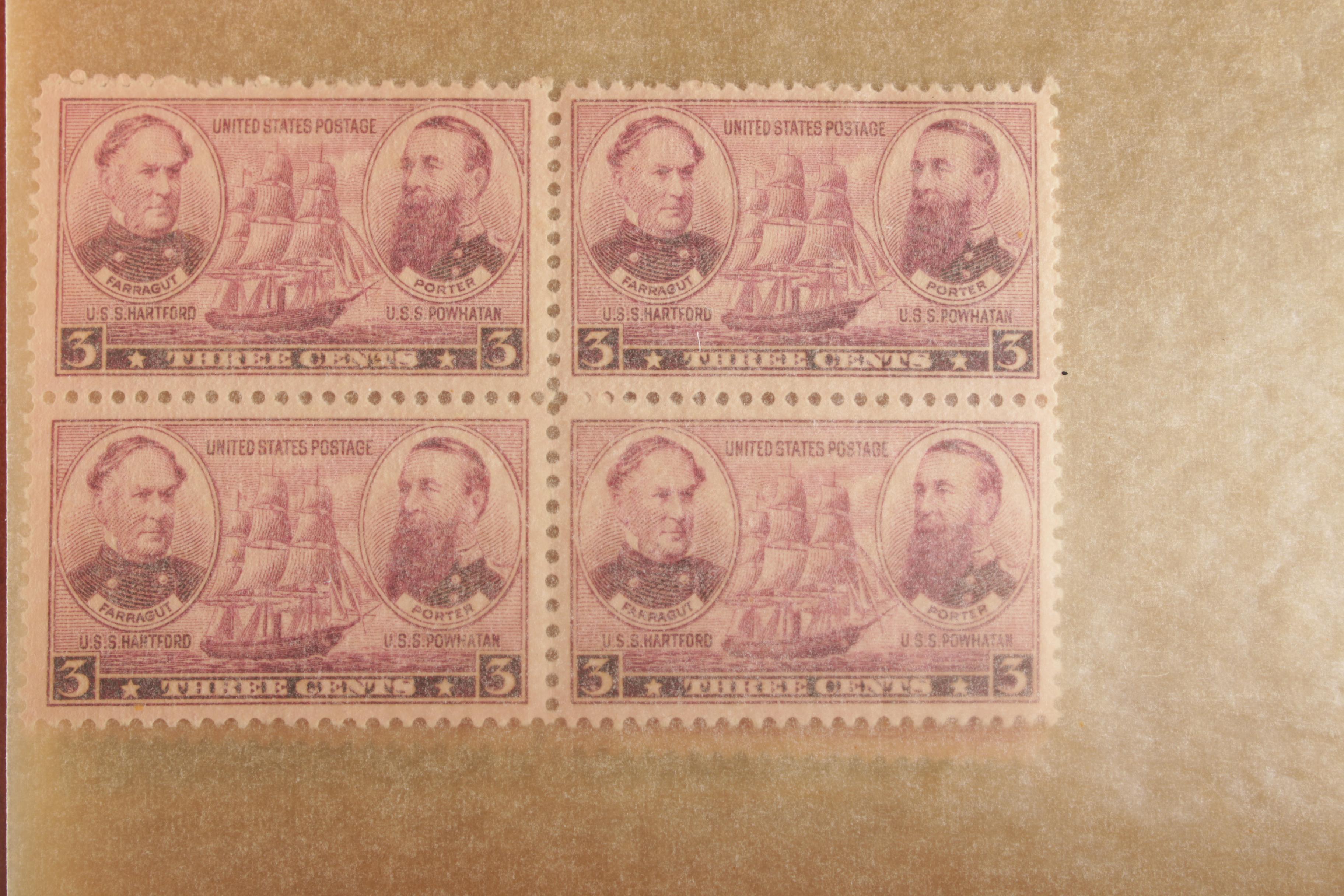 United States Stamp Mint Blocks with "Scott's Standard Postage Stamp Catalogue"