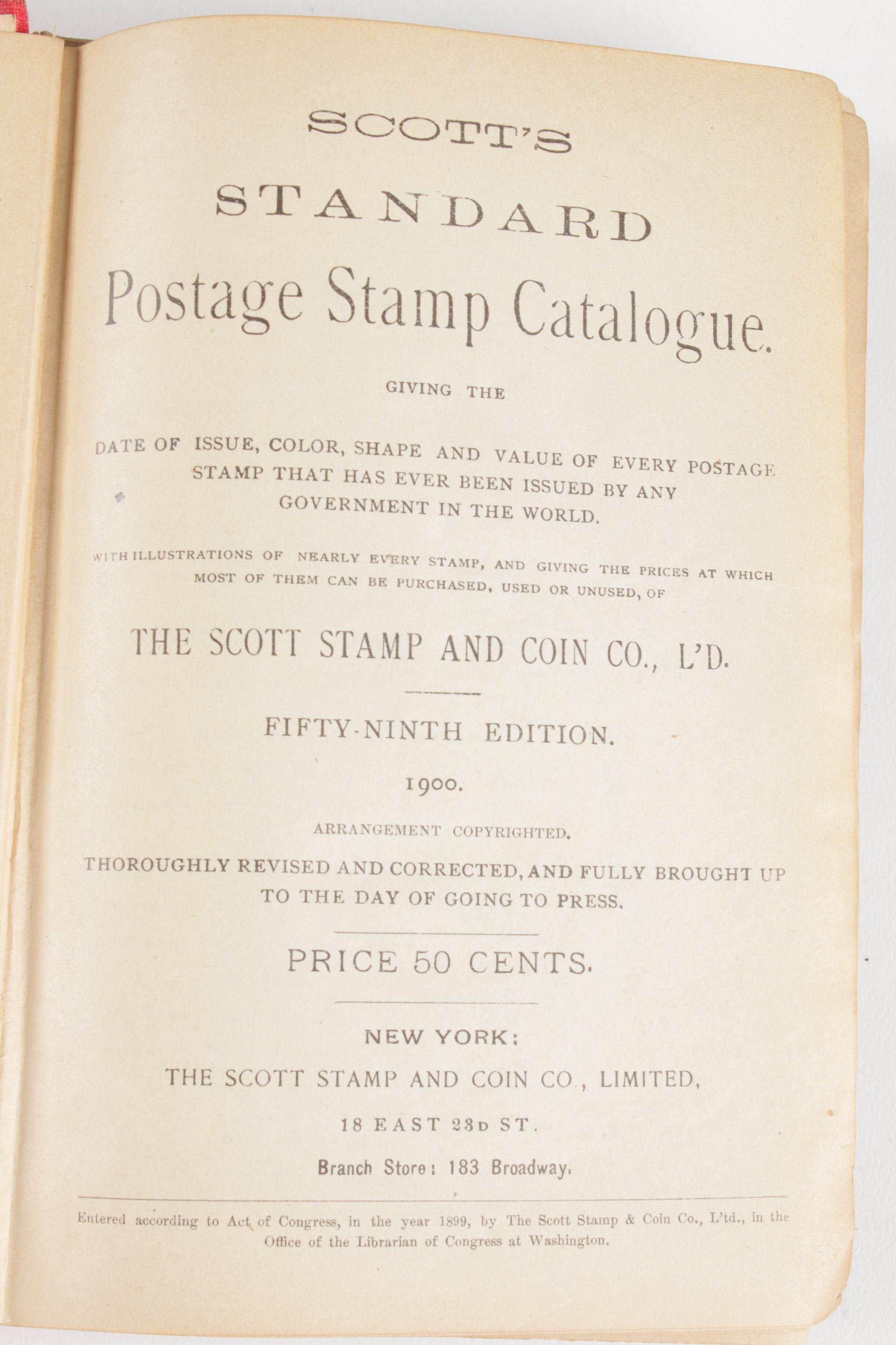 United States Stamp Mint Blocks with "Scott's Standard Postage Stamp Catalogue"