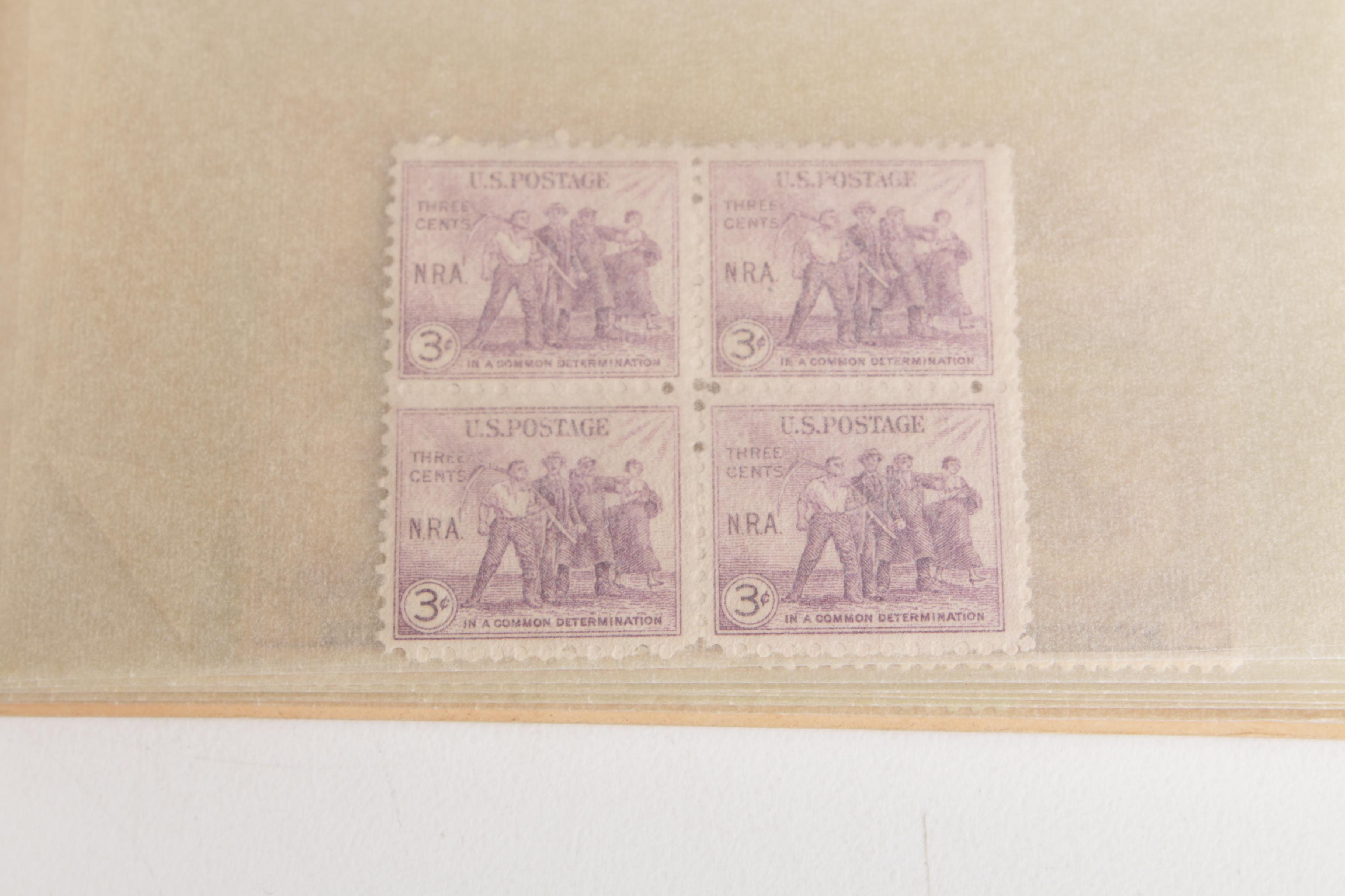United States Stamp Mint Blocks with "Scott's Standard Postage Stamp Catalogue"