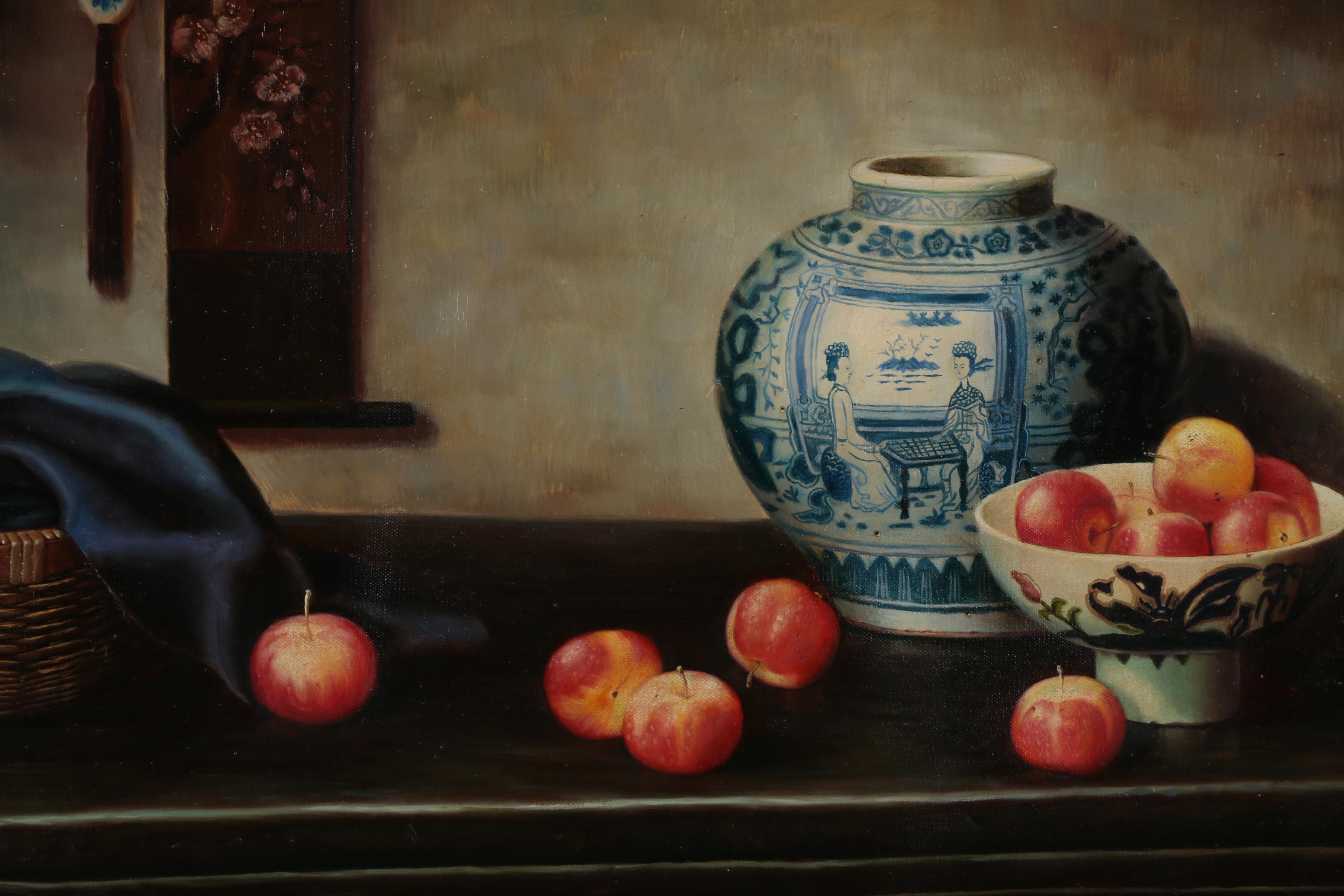 Henry Woo Still Life Oil Painting