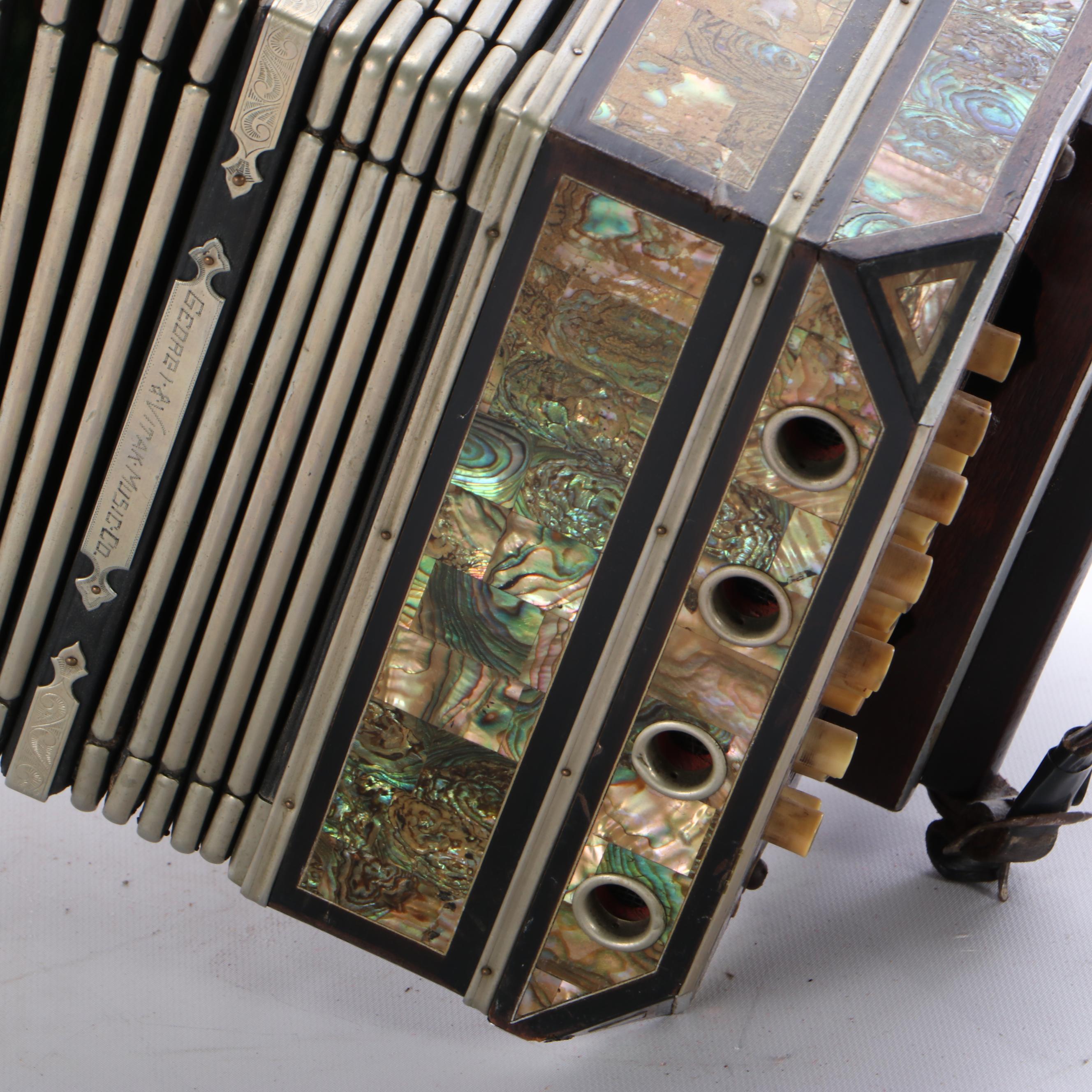 Georgi & Vitak Music Co. Pearl Queen Concertina, Early 20th Century