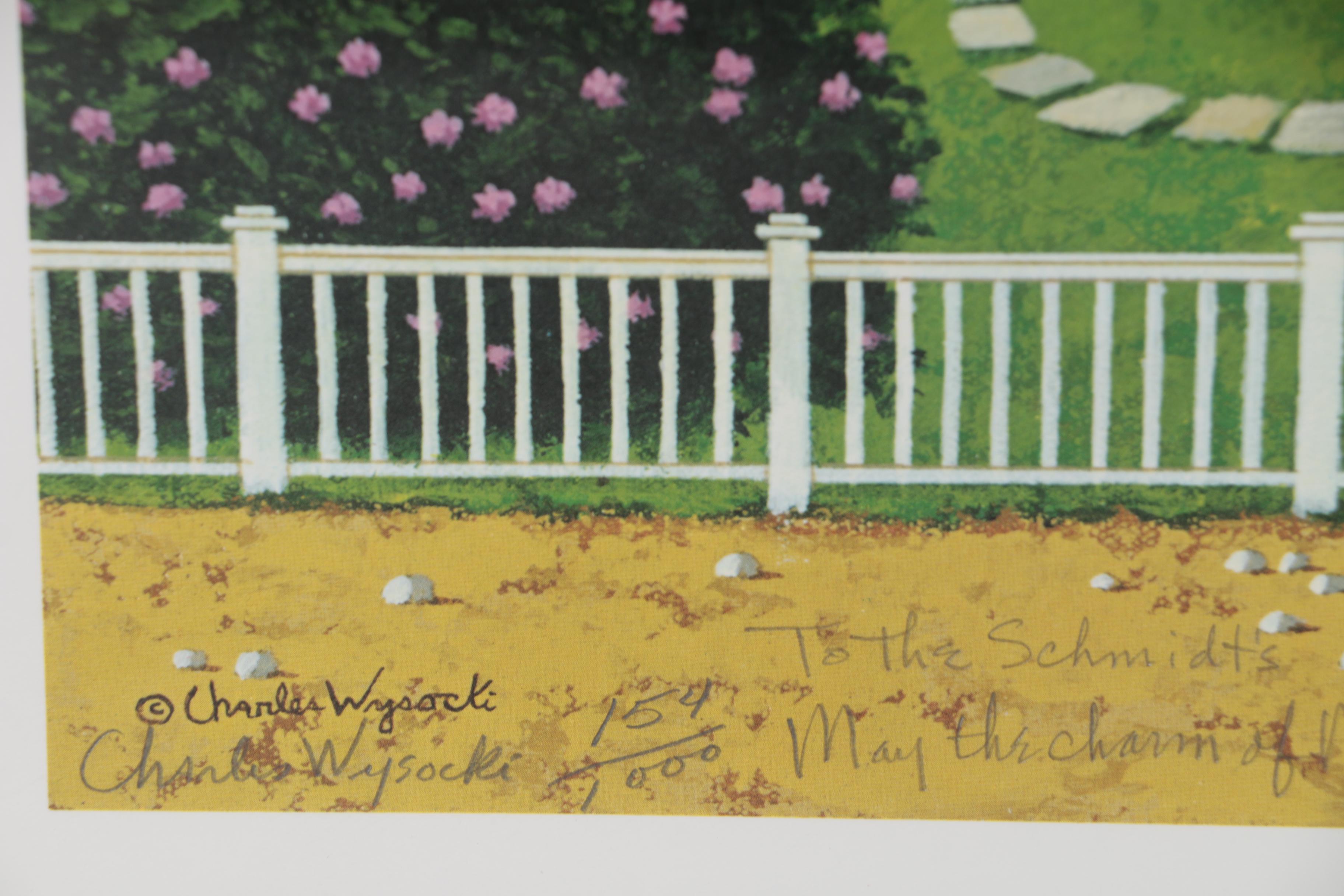 Charles Wysocki Offset Lithograph "Tea by the Sea", 1983