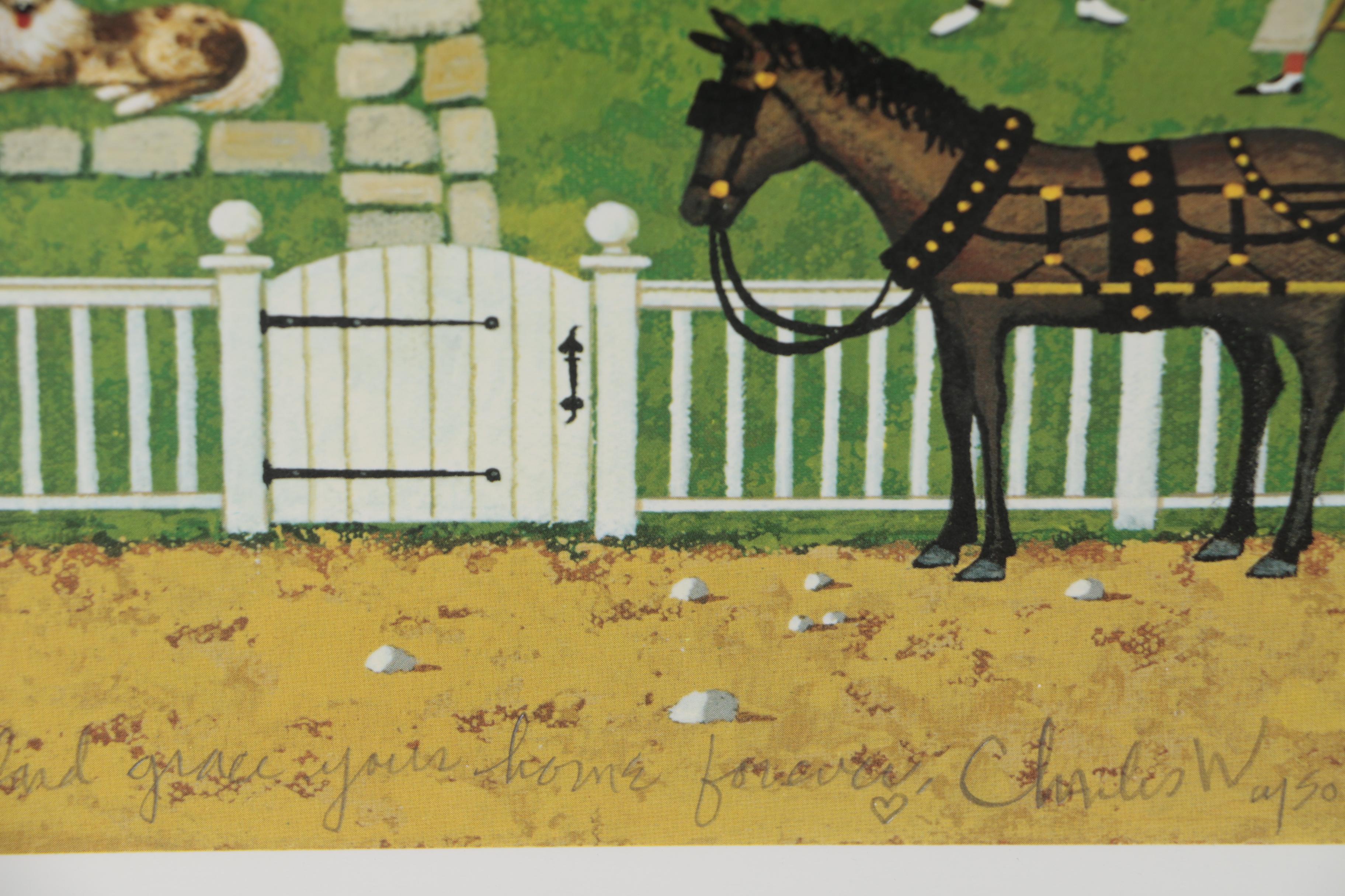 Charles Wysocki Offset Lithograph "Tea by the Sea", 1983