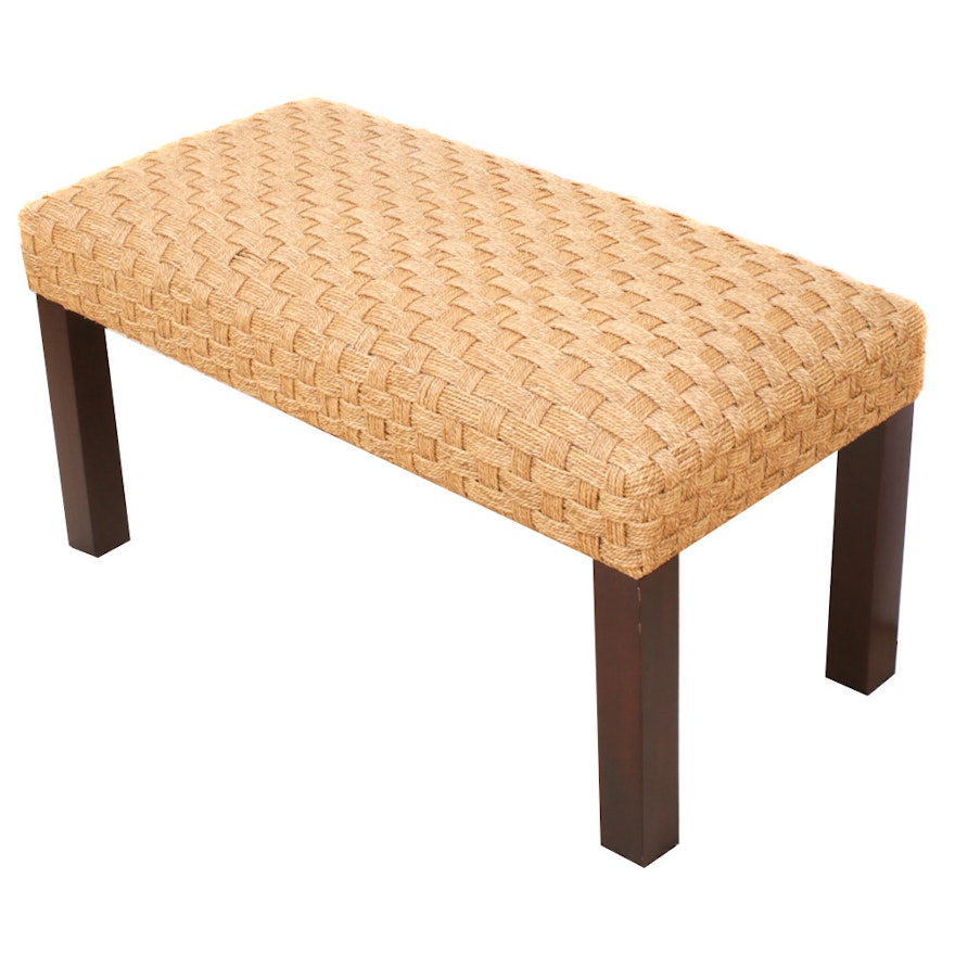 Rattan Woven Bench, Contemporary