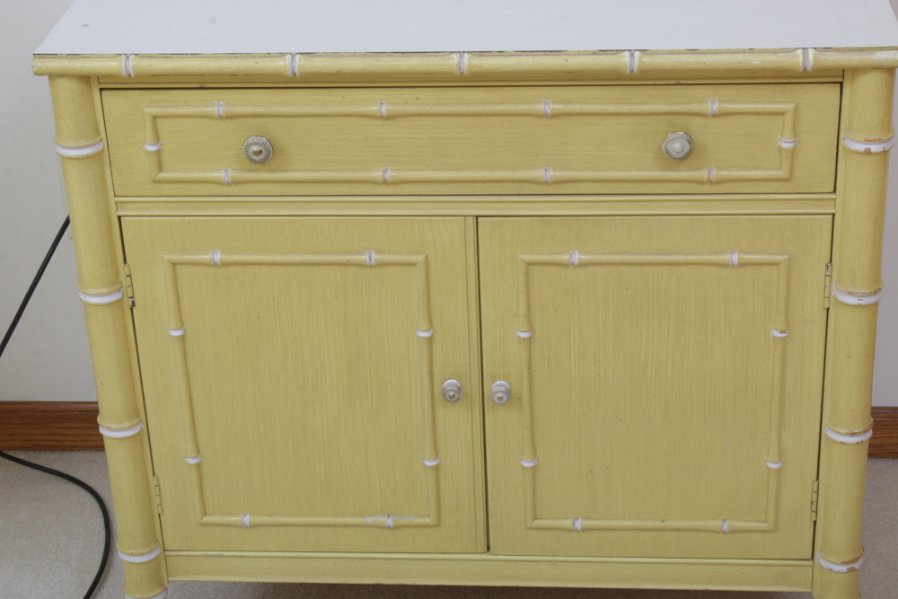 Thomasville "Bali Hai" Bamboo Style Side Cabinet, Mid 20th Century